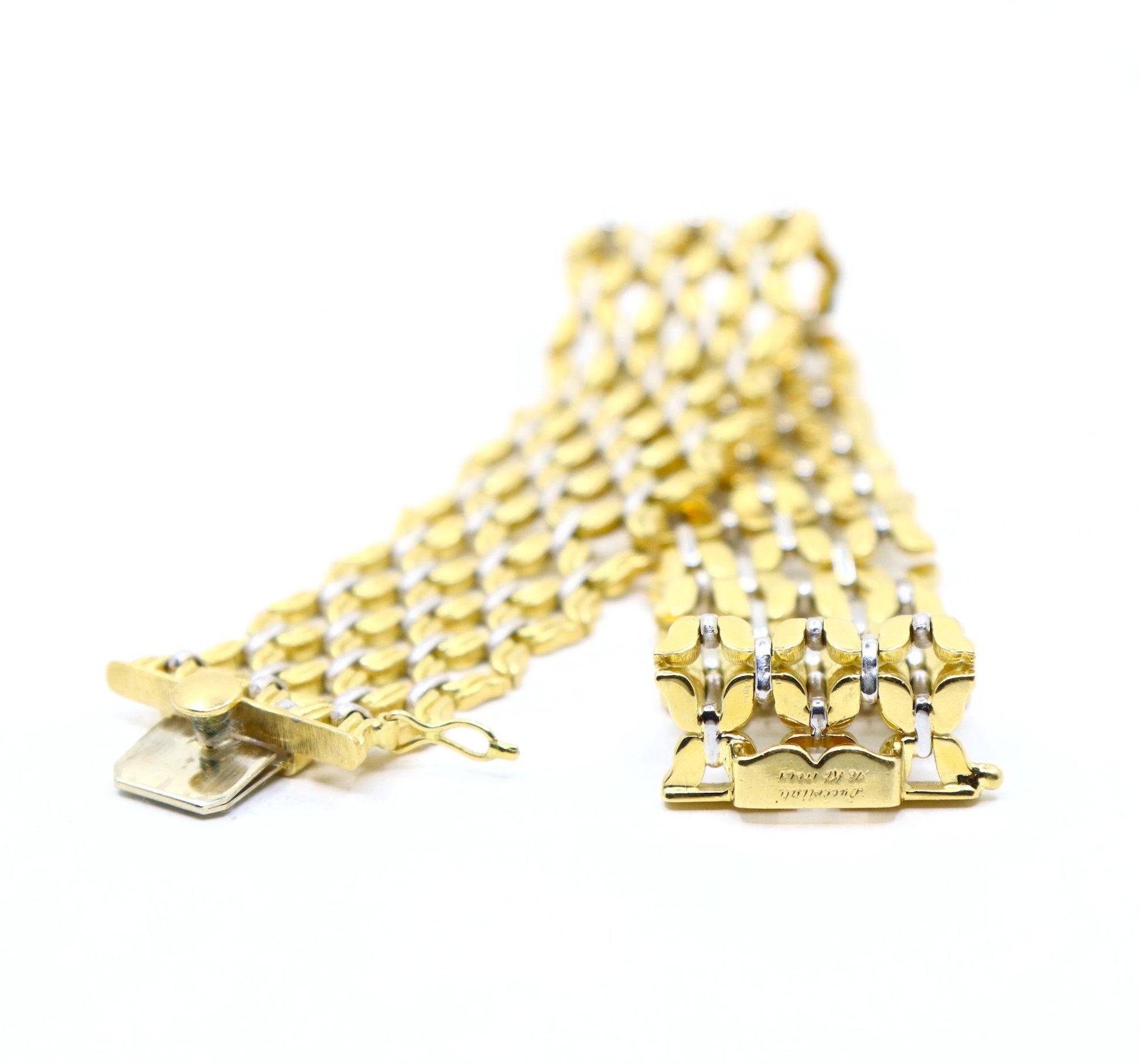 Buccellati 18K Yellow & White Gold Woven Bracelet