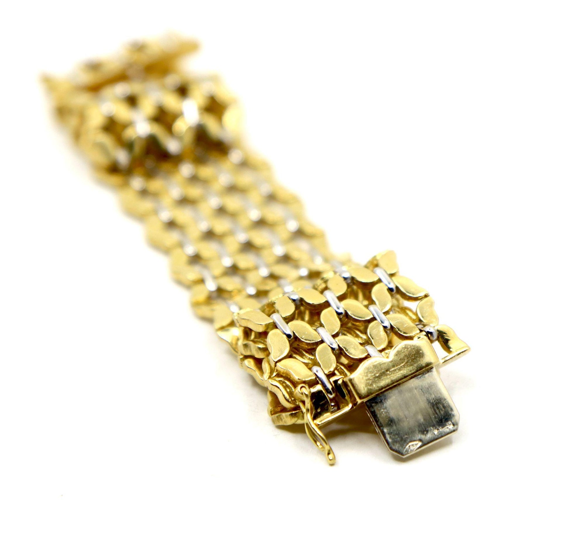 Buccellati 18K Yellow & White Gold Woven Bracelet