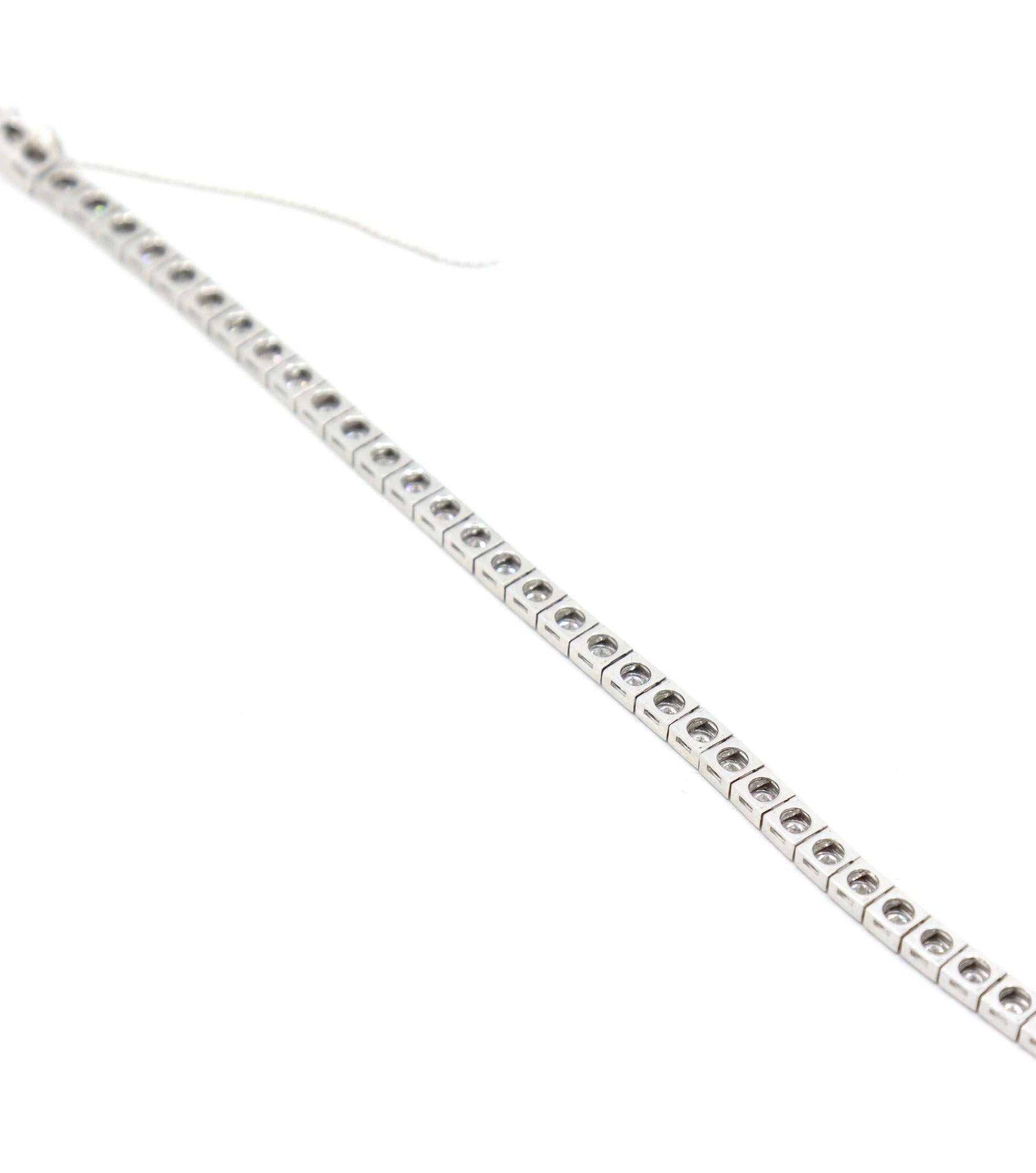 Vintage Platinum Diamond Tennis Bracelet