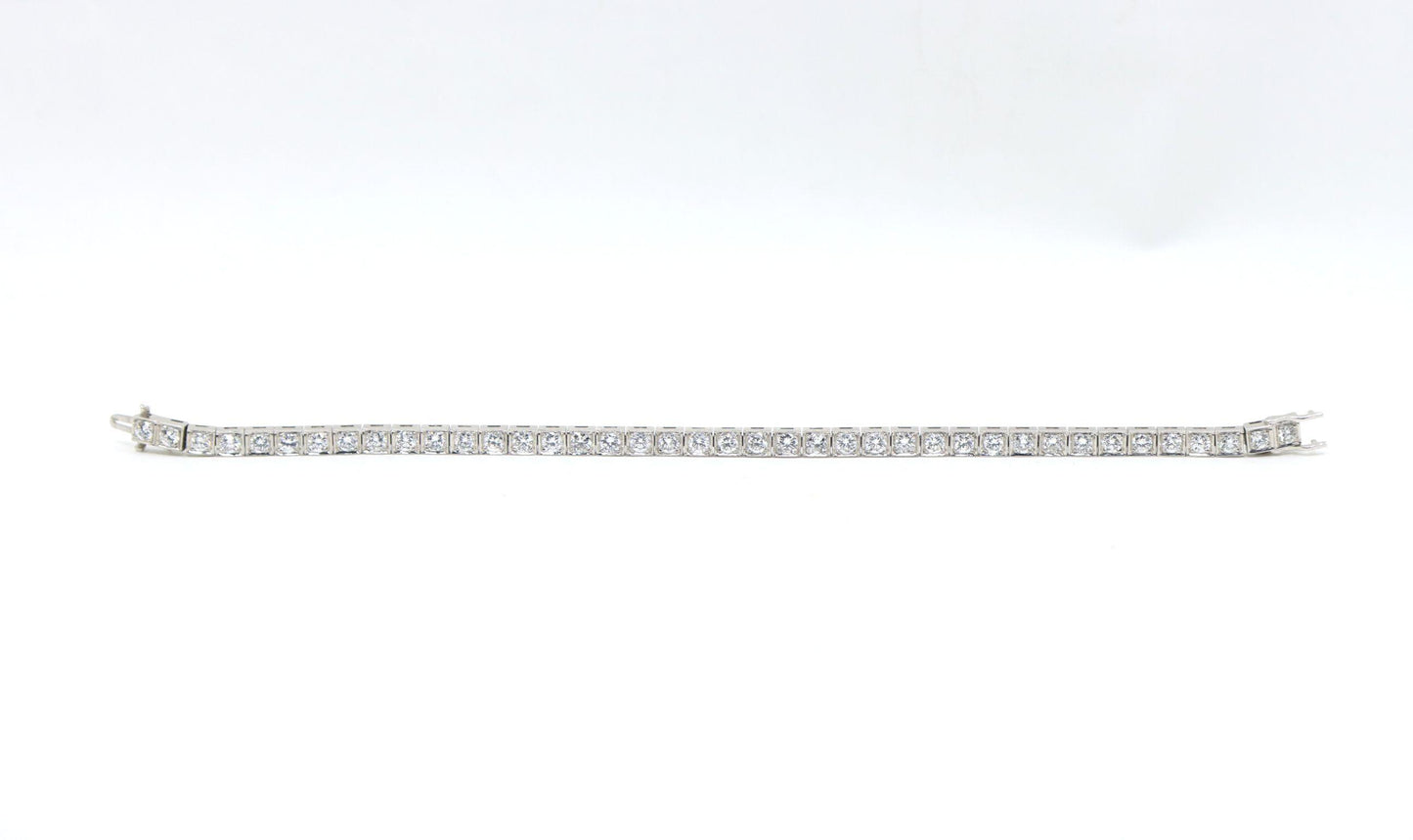 Vintage Platinum Diamond Tennis Bracelet