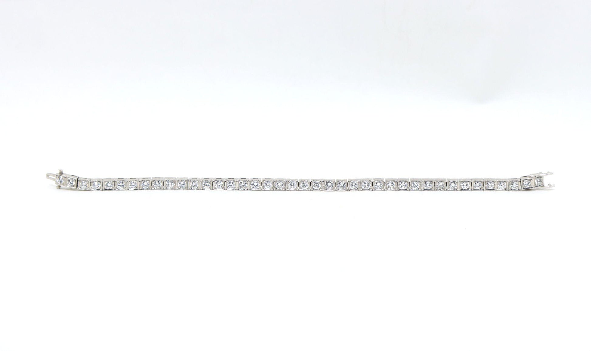 Vintage Platinum Diamond Tennis Bracelet