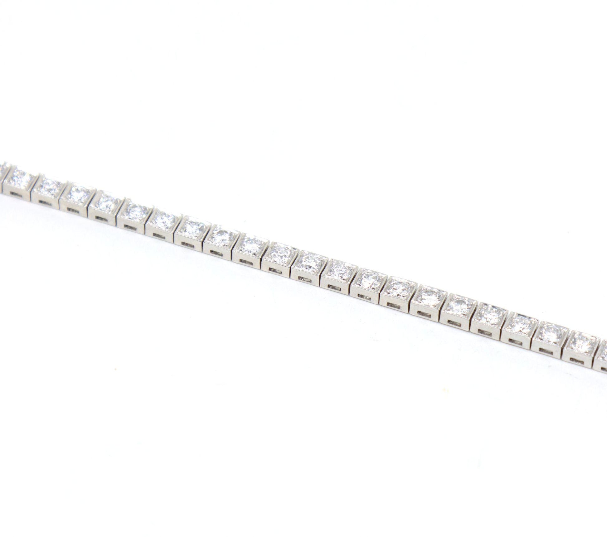 Vintage Platinum Diamond Tennis Bracelet