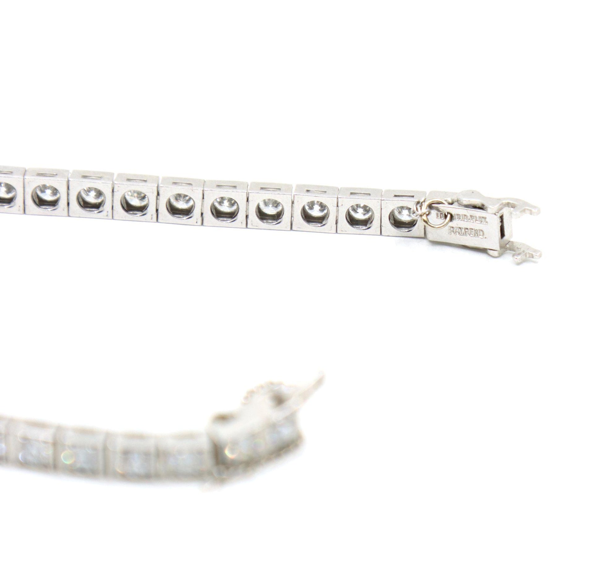 Vintage Platinum Diamond Tennis Bracelet