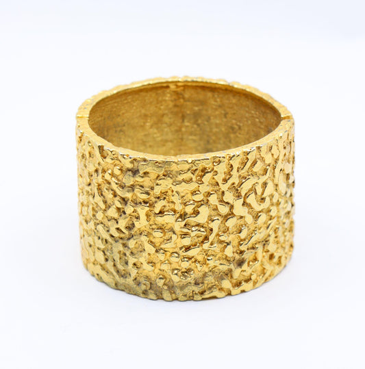 Vintage KJL Gold Tone Textured Bracelet