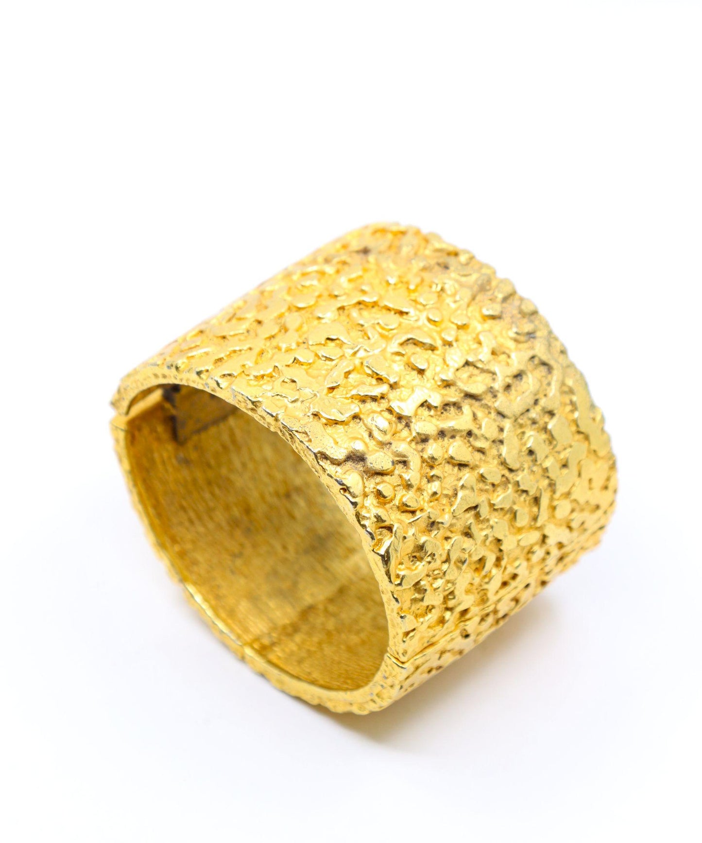 Vintage KJL Gold Tone Textured Bracelet