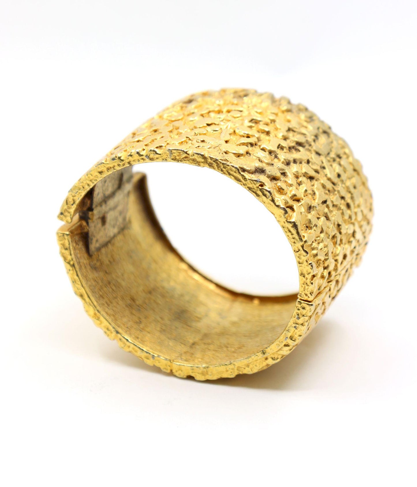 Vintage KJL Gold Tone Textured Bracelet
