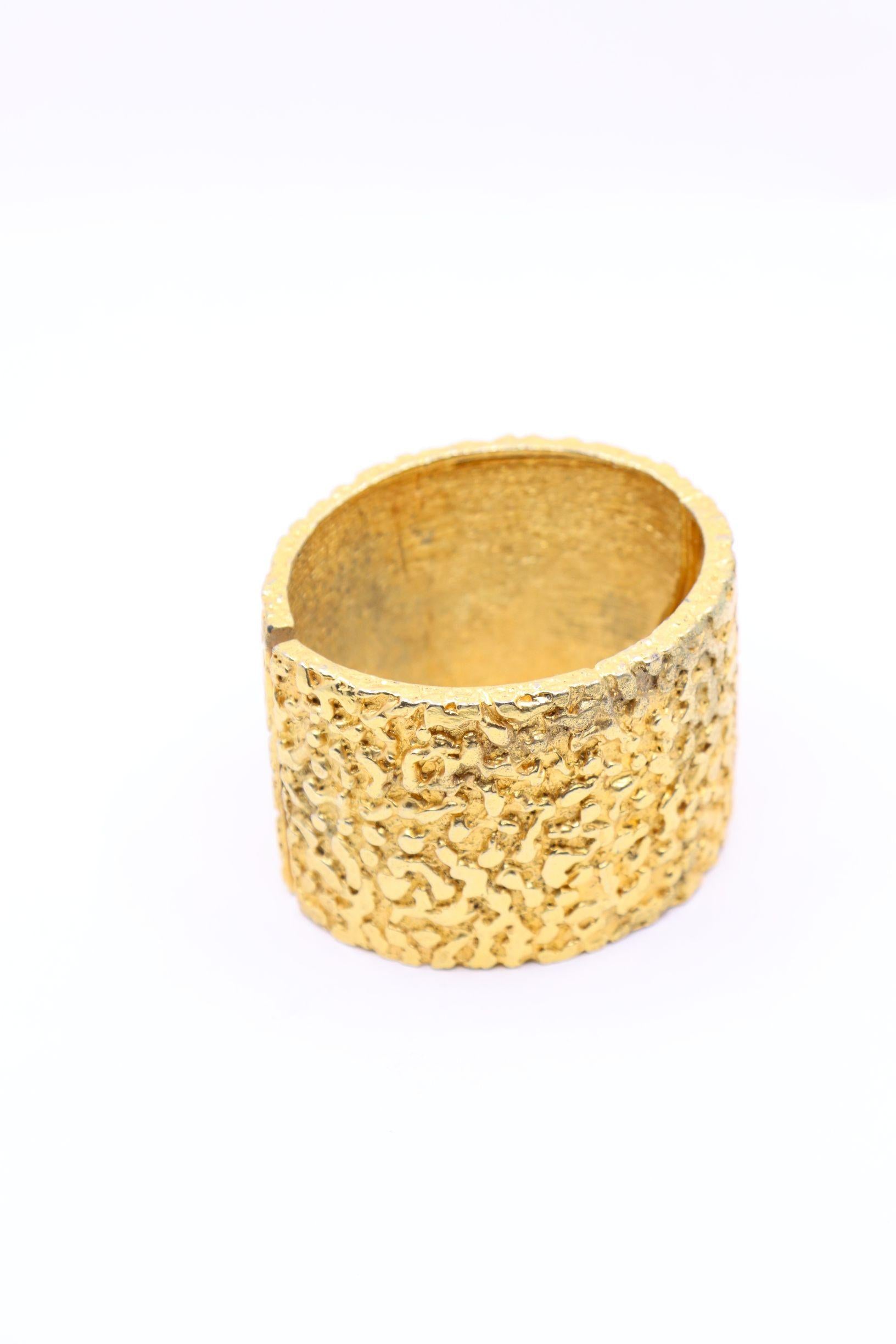 Vintage KJL Gold Tone Textured Bracelet