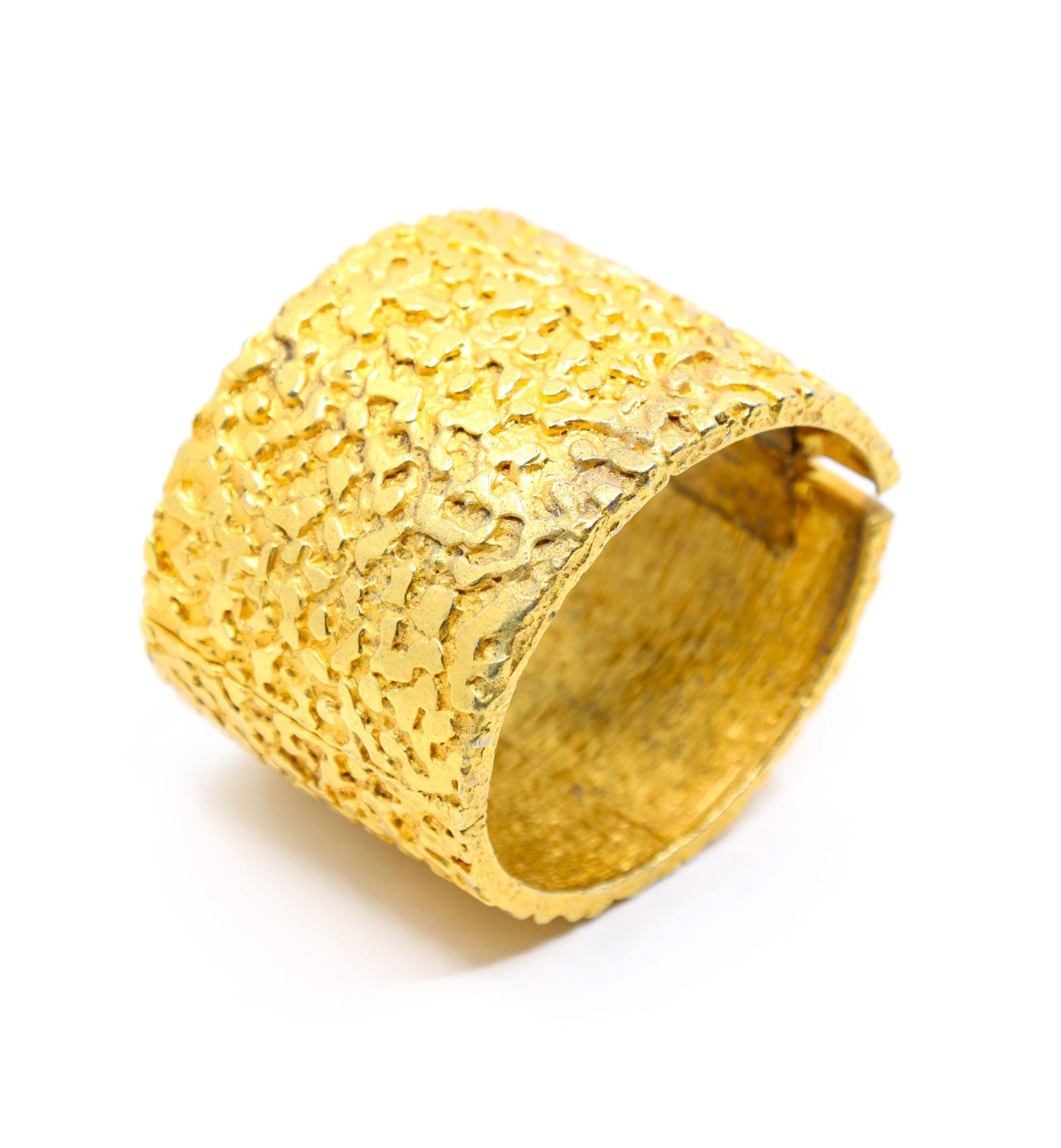 Vintage KJL Gold Tone Textured Bracelet