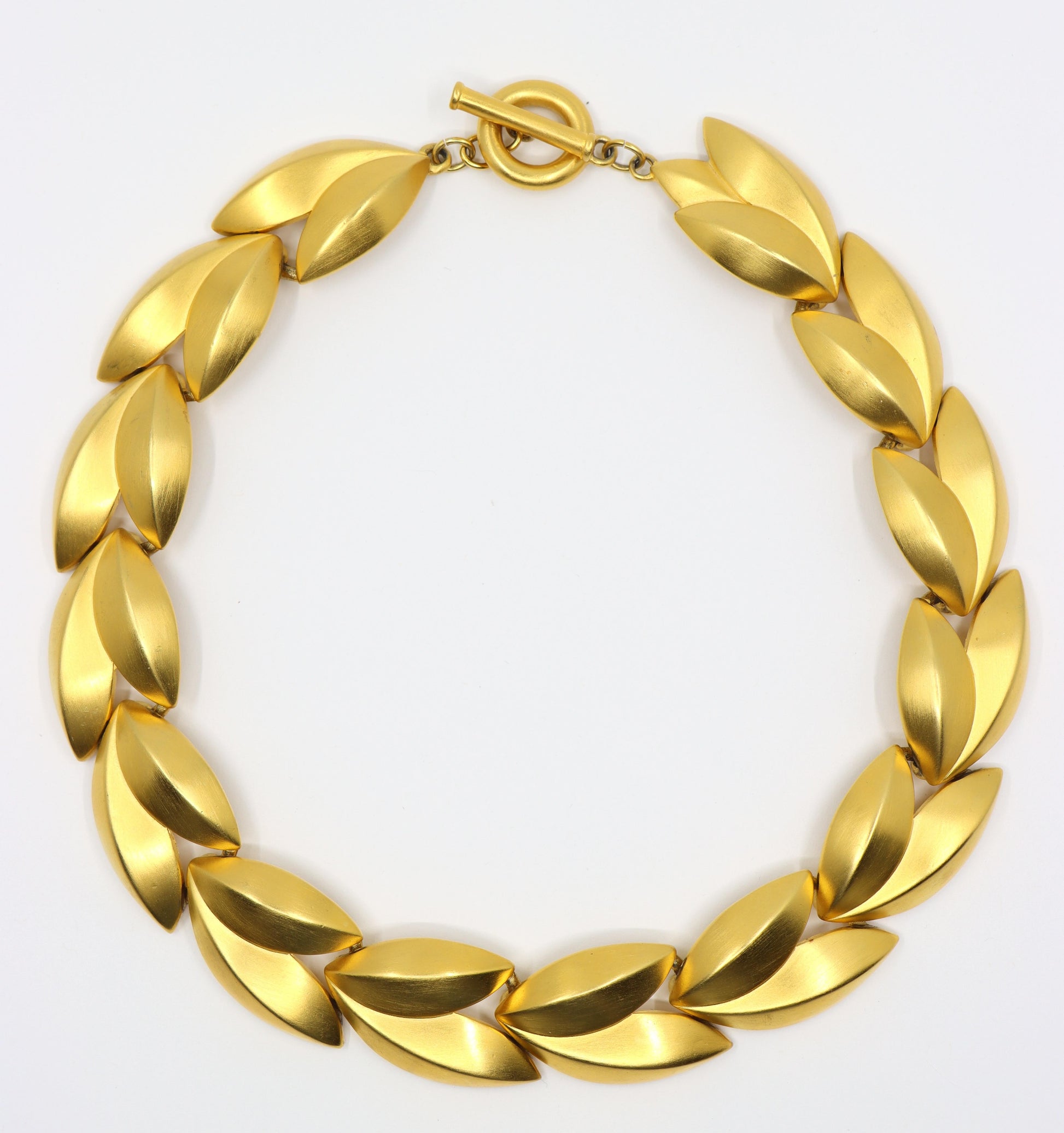 Vintage Givenchy Gold Tone Leafs Collar Necklace