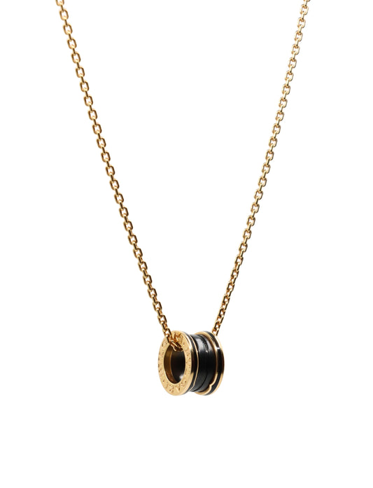 Bulgari B.Zero 18K Rose Gold Black Ceramic Necklace