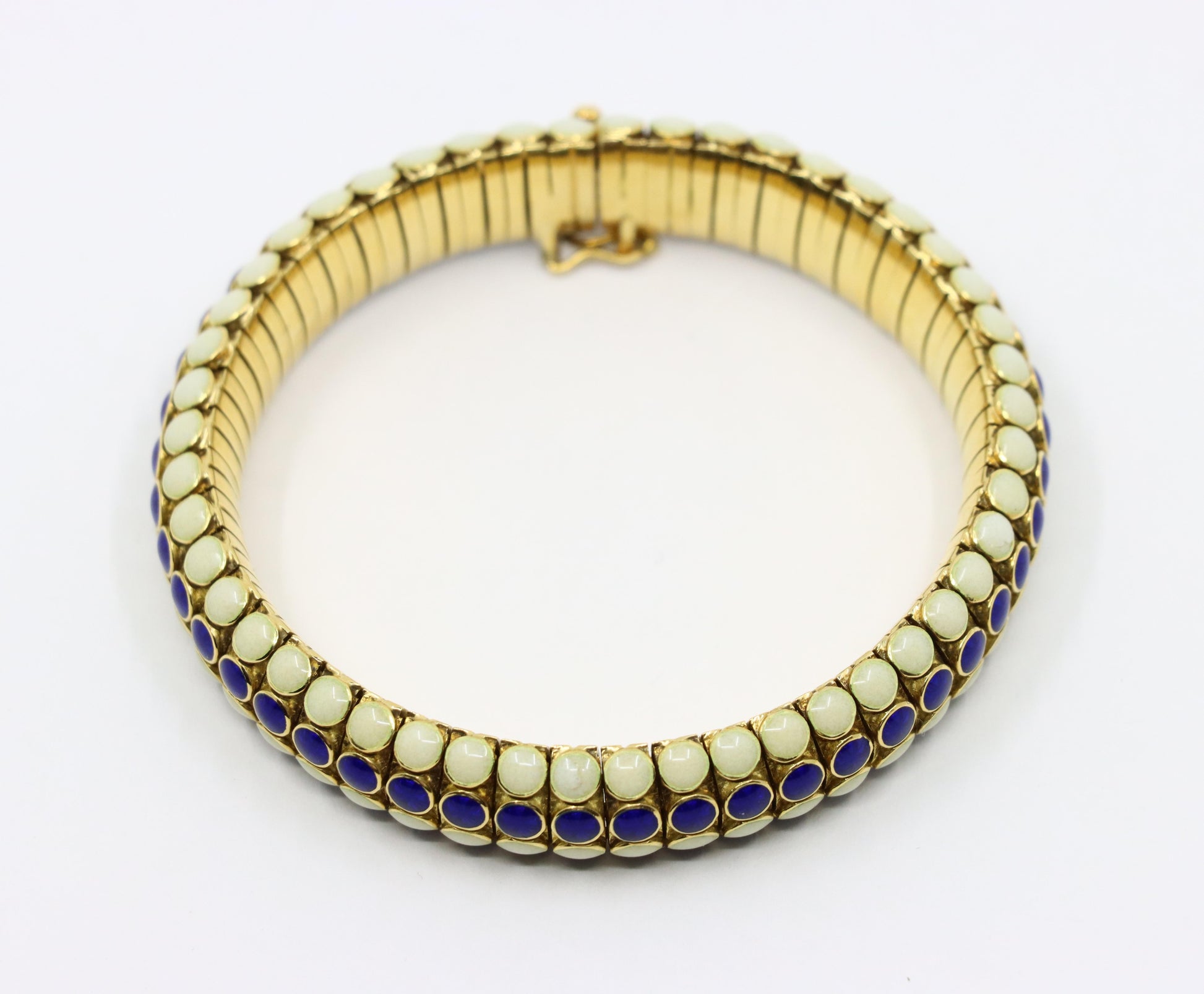 Vintage Tiffany & Co. 18K Gold Enamel Bracelet