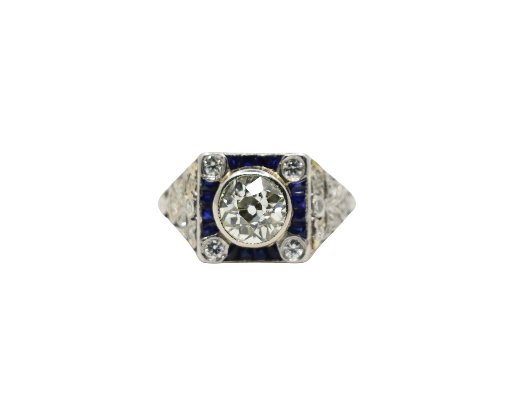 Art Deco 1.5 Carat Diamond Platinum Ring