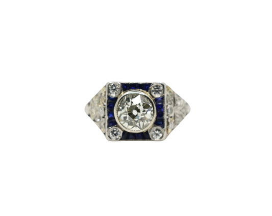Art Deco 1.5 Carat Diamond Platinum Ring