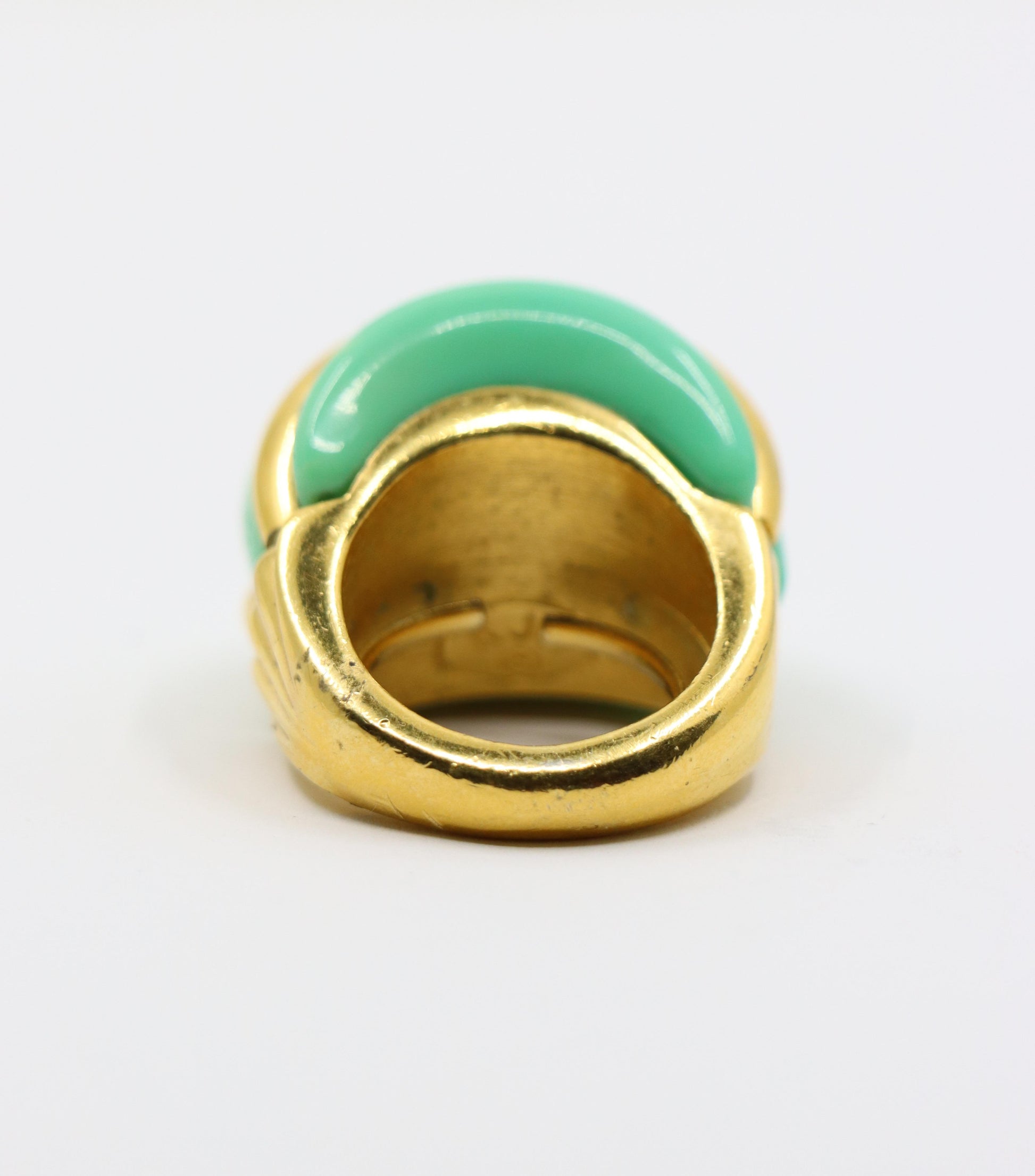 Kenneth Jay Lane KJL Gold Tone Turquoise-Like Resin Ring