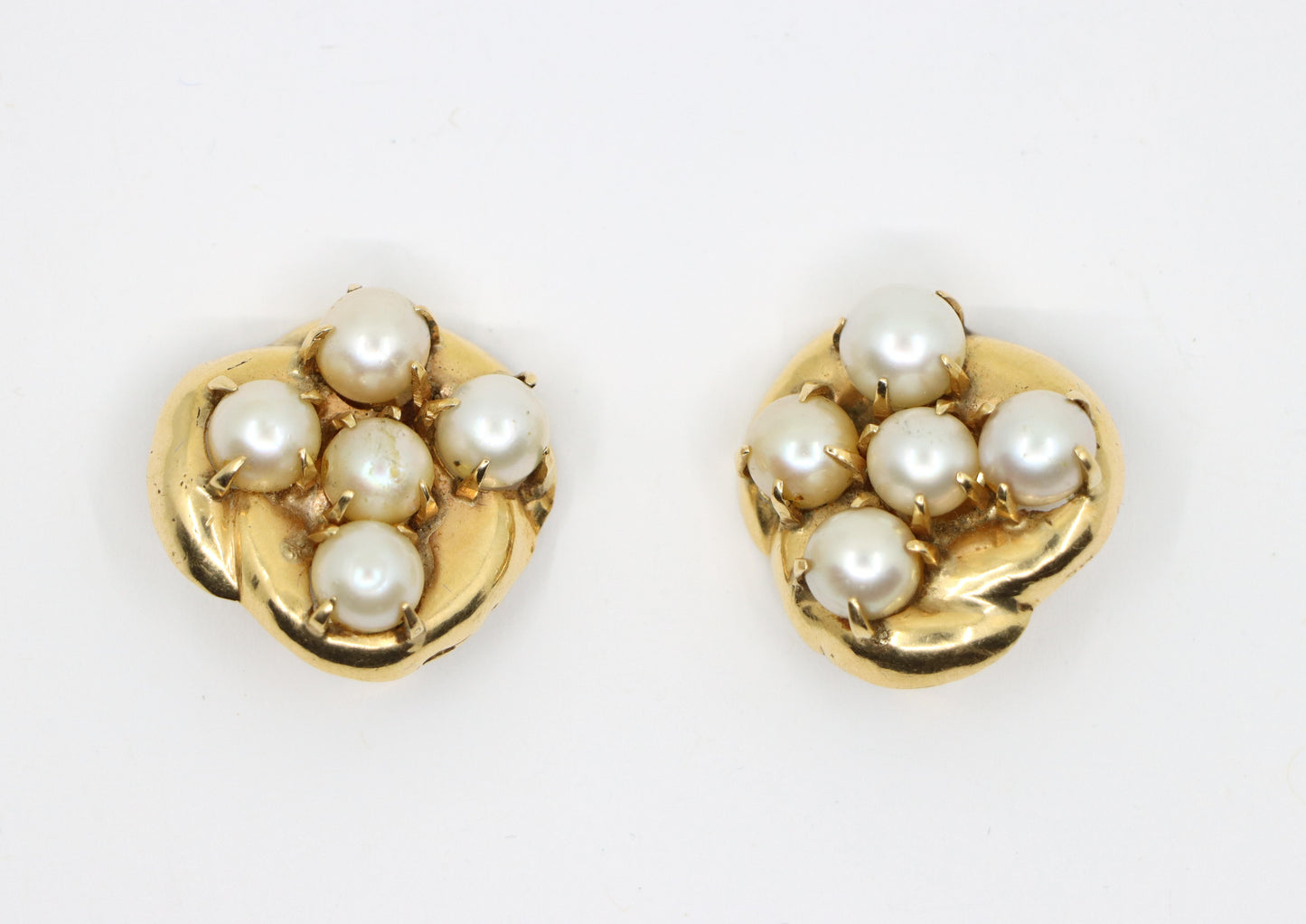 Seaman Schepps 14K Gold Pearl Earrings