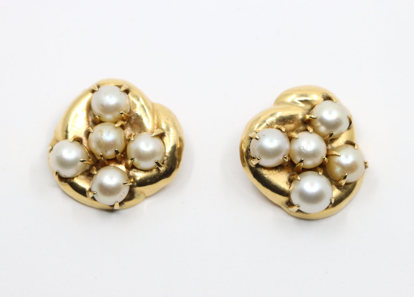 Seaman Schepps 14K Gold Pearl Earrings