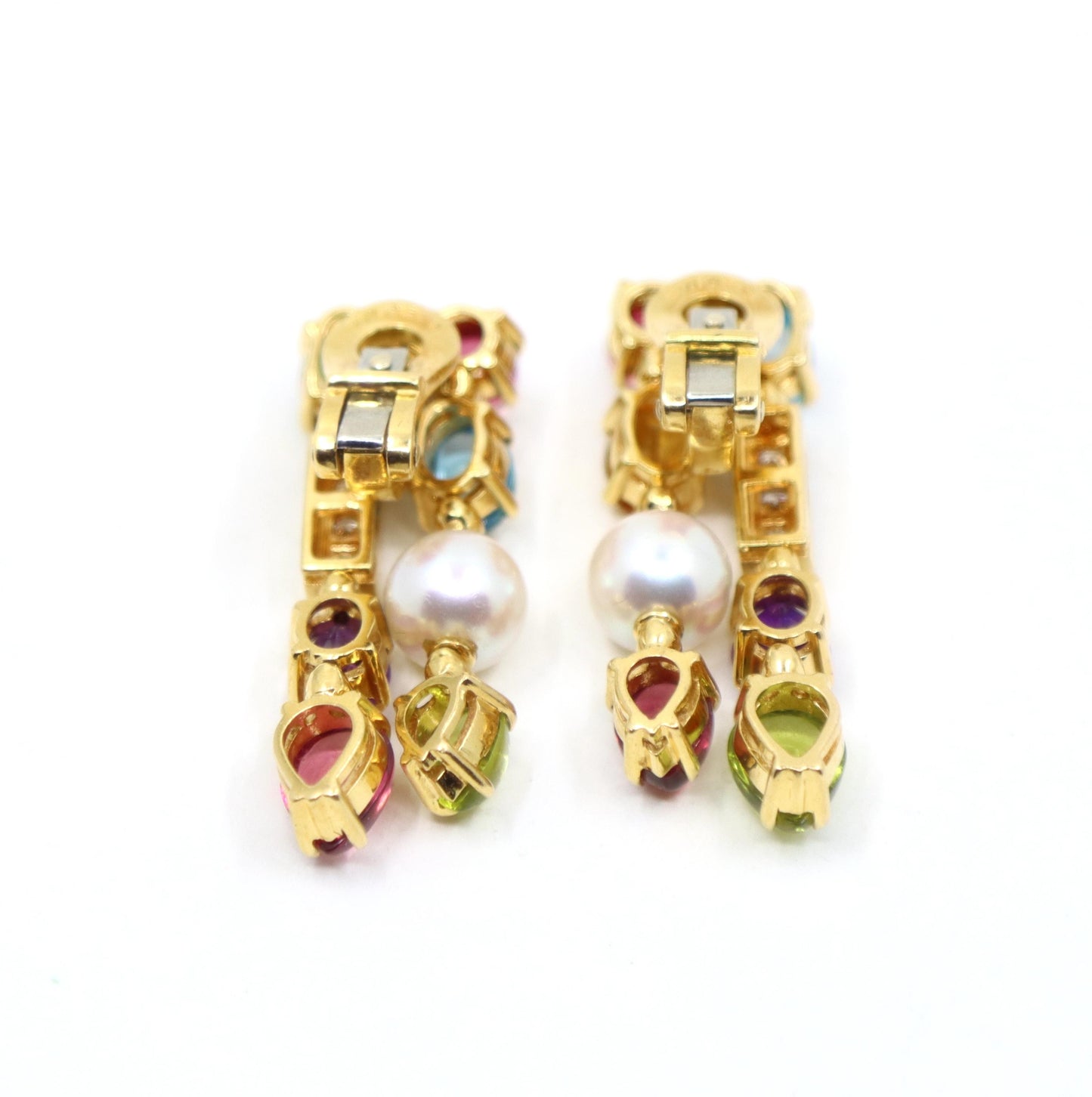 Bulgari Allegra Pearls Diamonds & Multi-gemstone Drop Earring