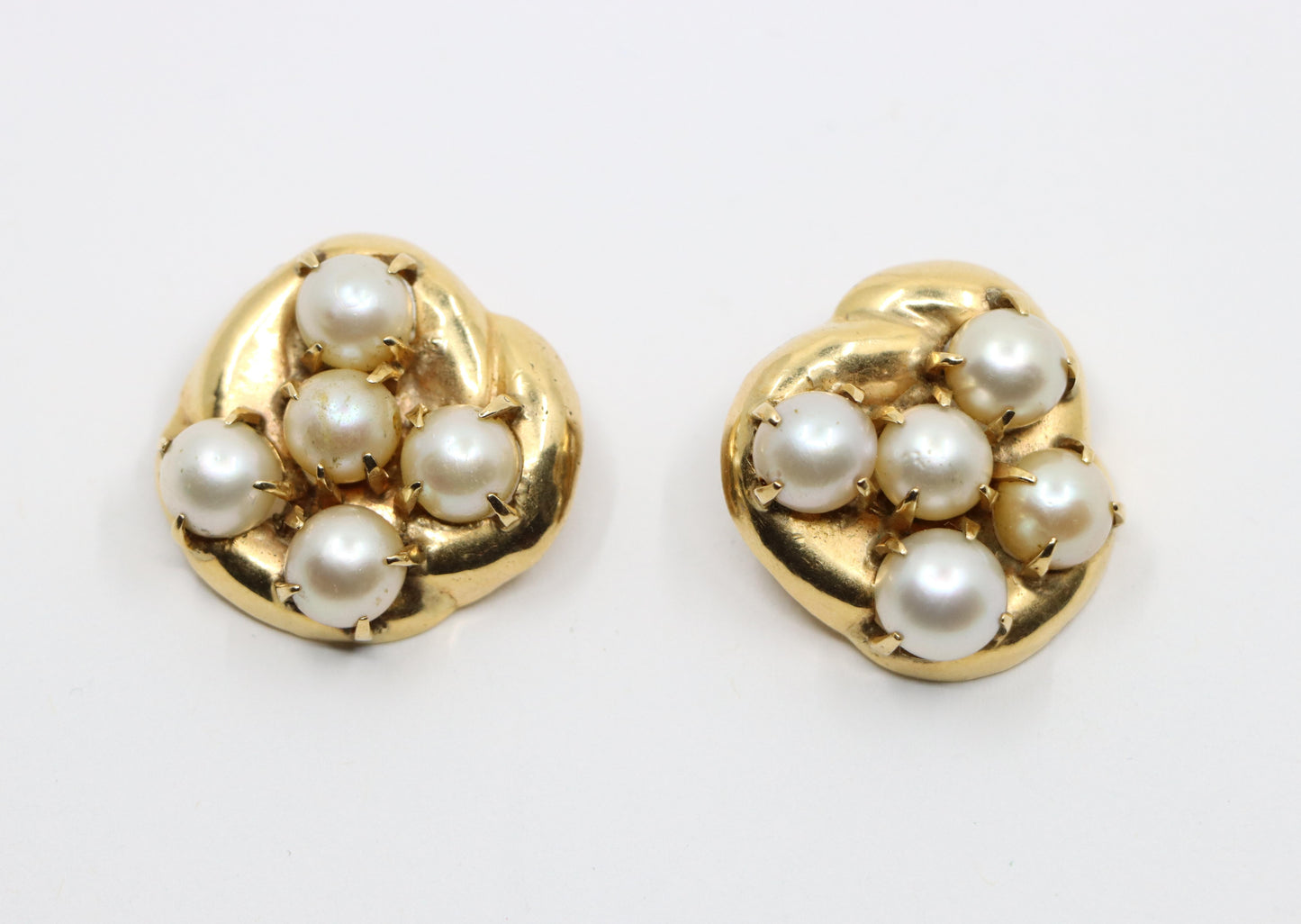 Seaman Schepps 14K Gold Pearl Earrings