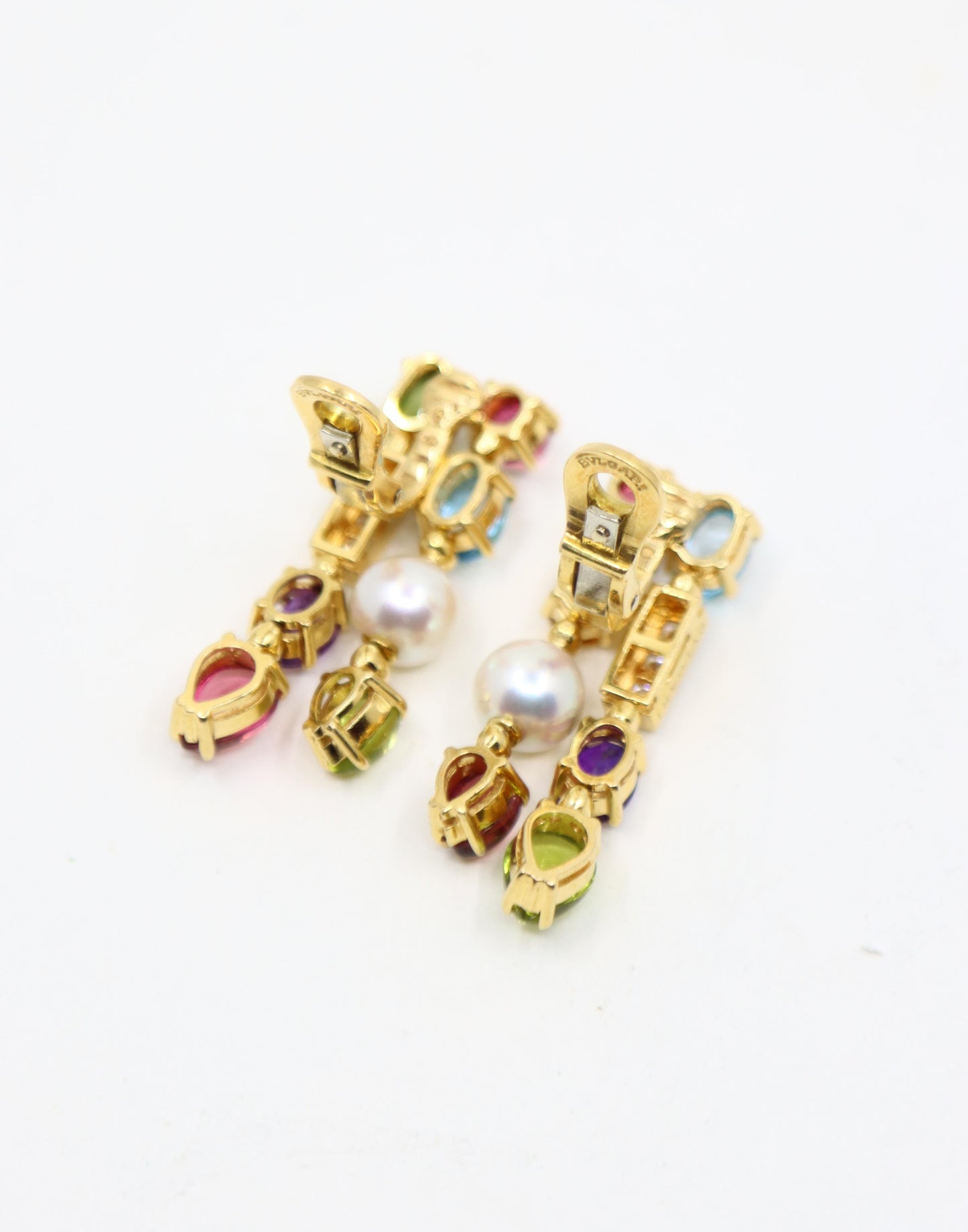 Bulgari Allegra Pearls Diamonds & Multi-gemstone Drop Earring