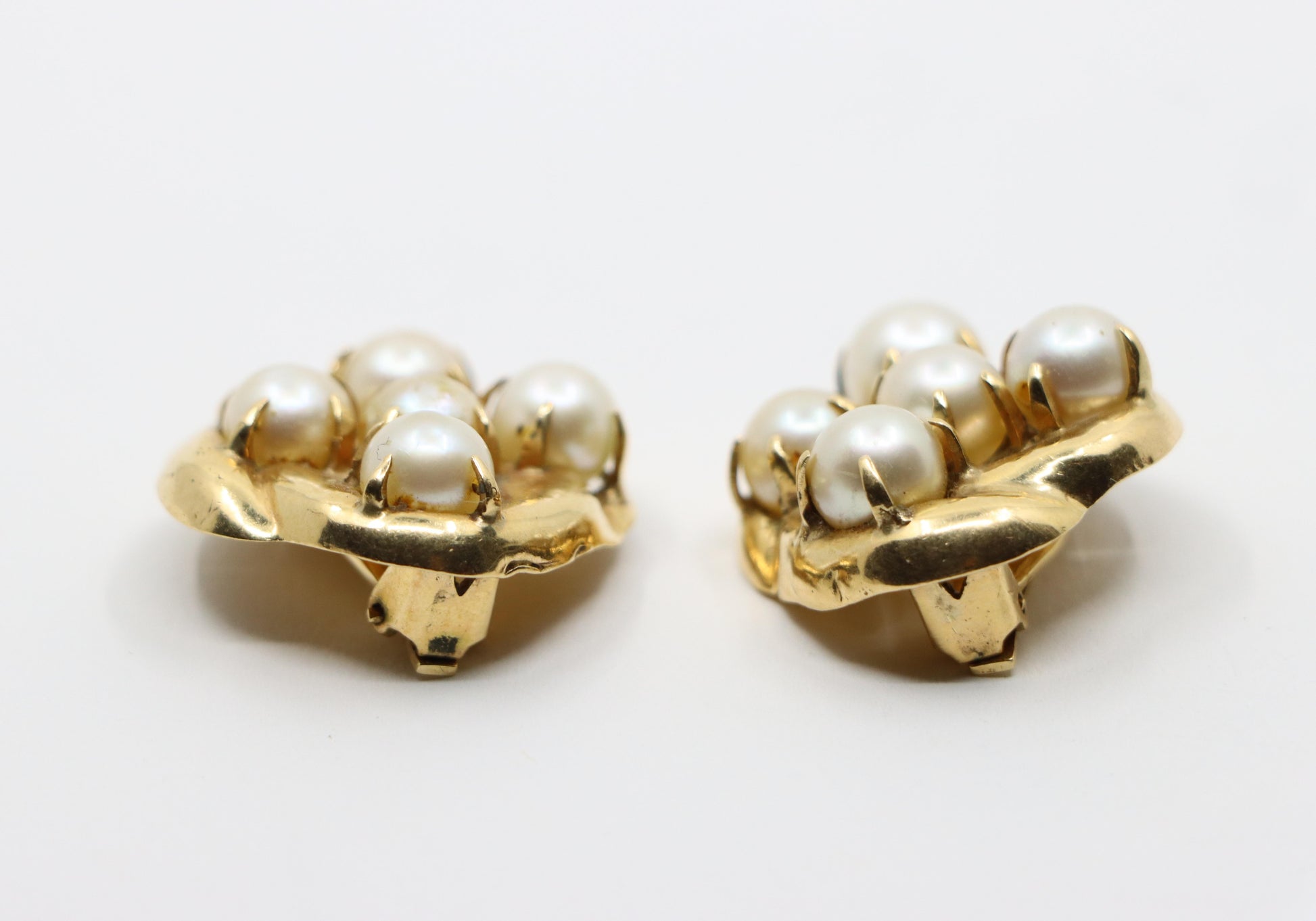 Seaman Schepps 14K Gold Pearl Earrings