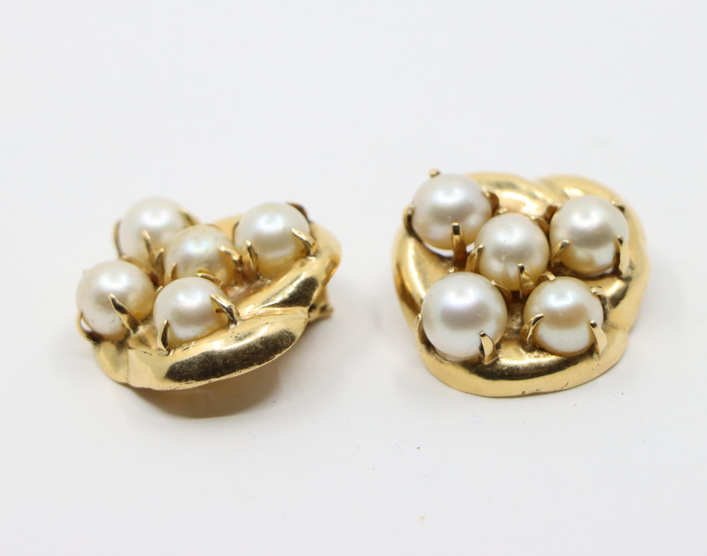 Seaman Schepps 14K Gold Pearl Earrings