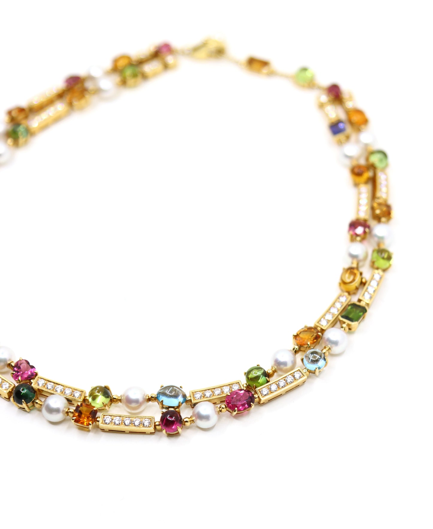Bulgari Allegra Pearls Diamonds & Multi-gemstone Necklace