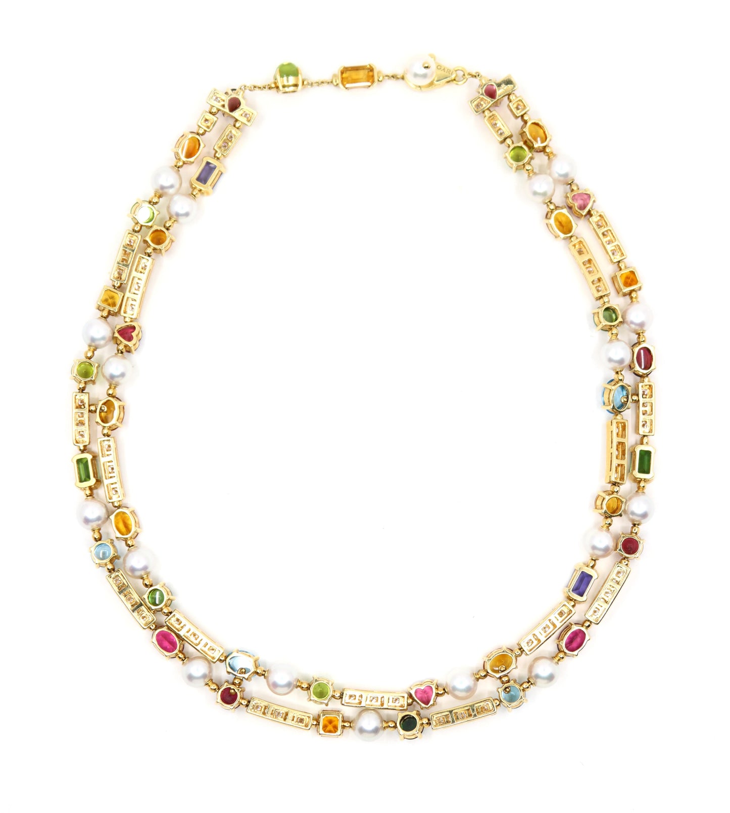 Bulgari Allegra Pearls Diamonds & Multi-gemstone Necklace