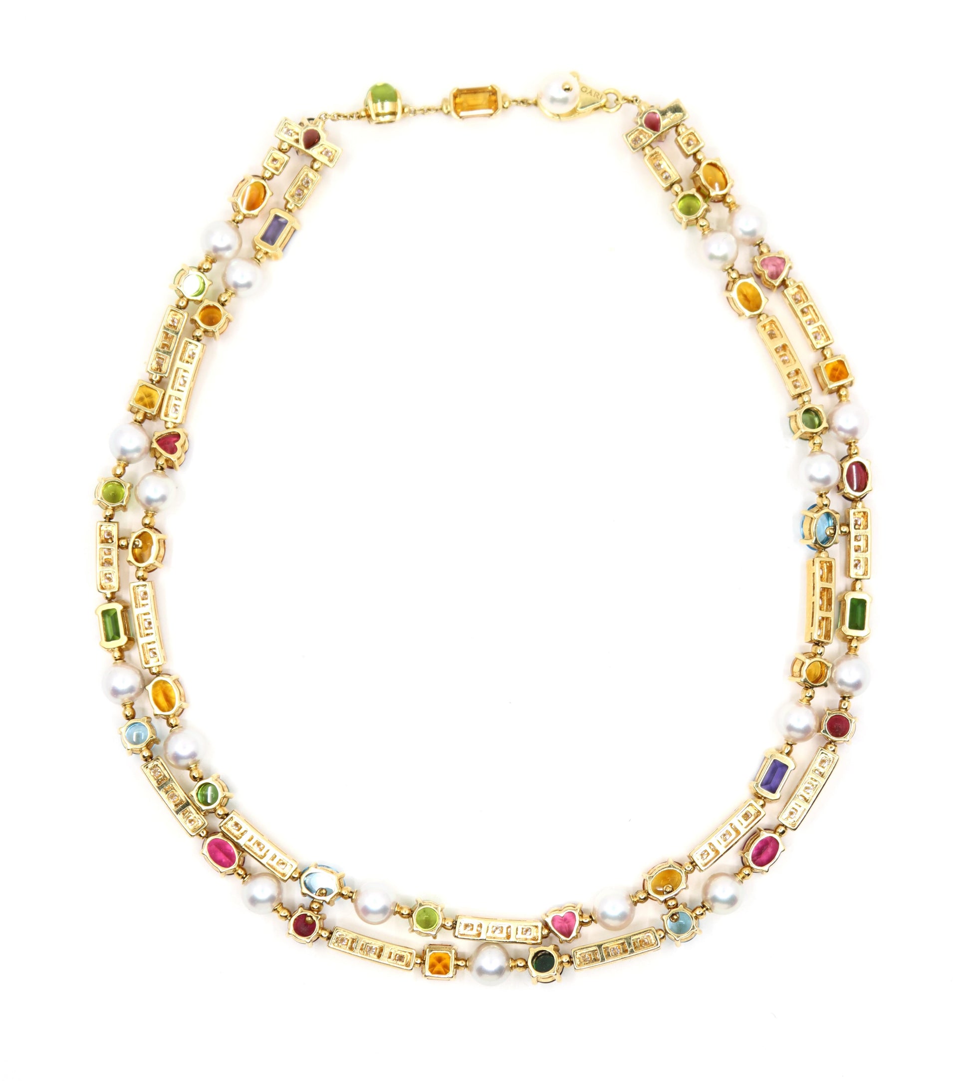Bulgari Allegra Pearls Diamonds & Multi-gemstone Necklace