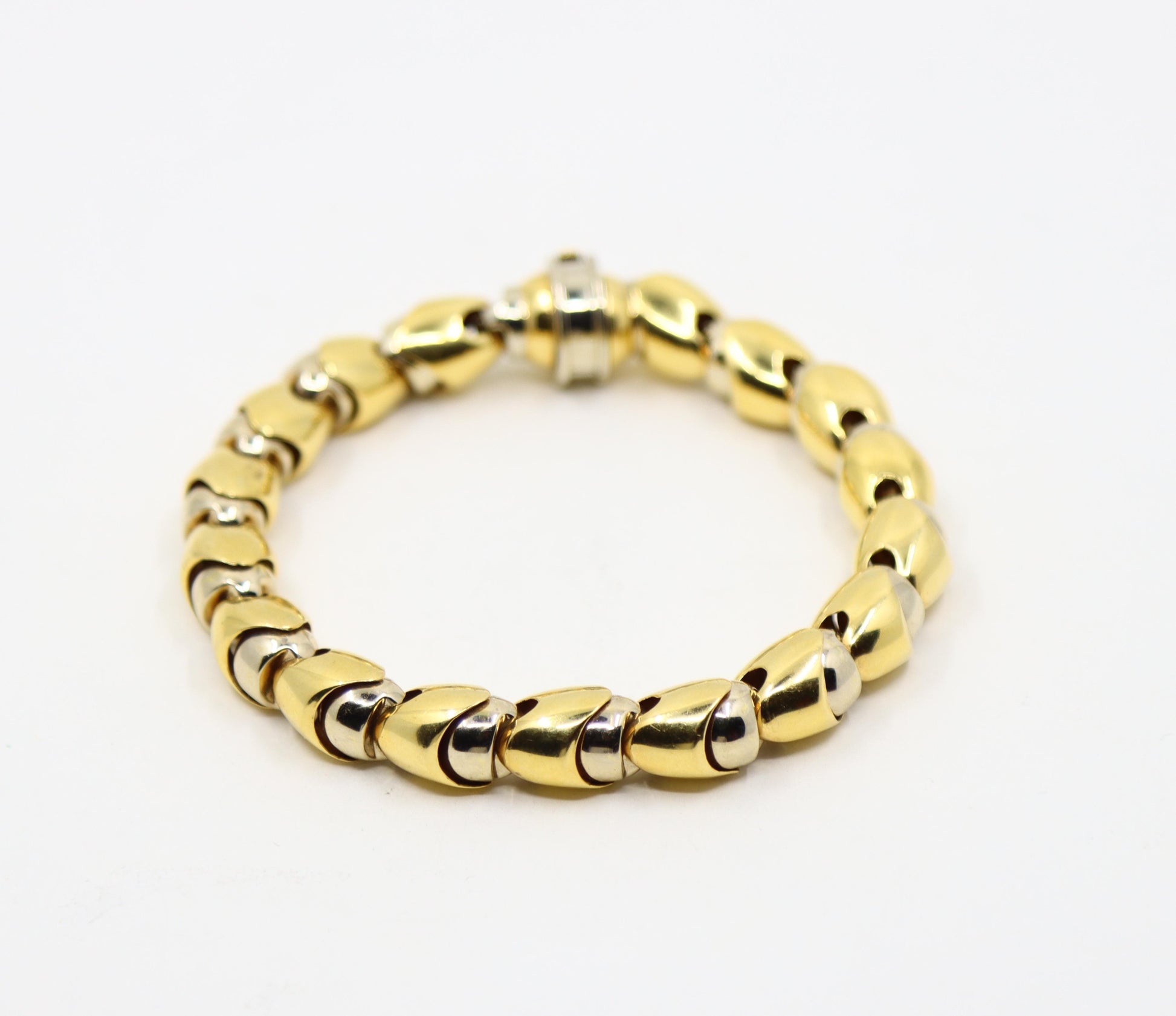 BARAKA 18K Yellow & White Gold Link Bracelet