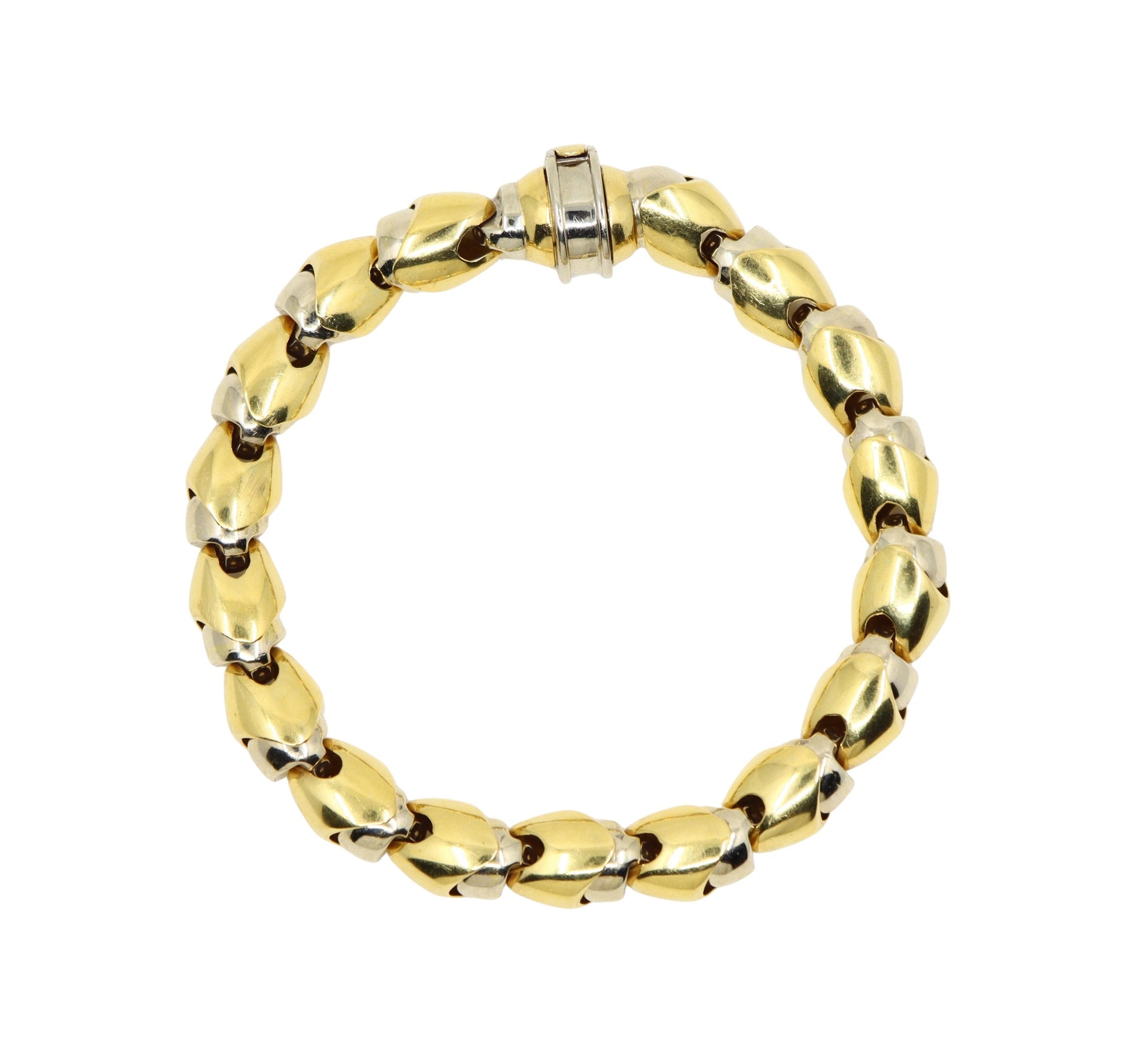 BARAKA 18K Yellow & White Gold Link Bracelet