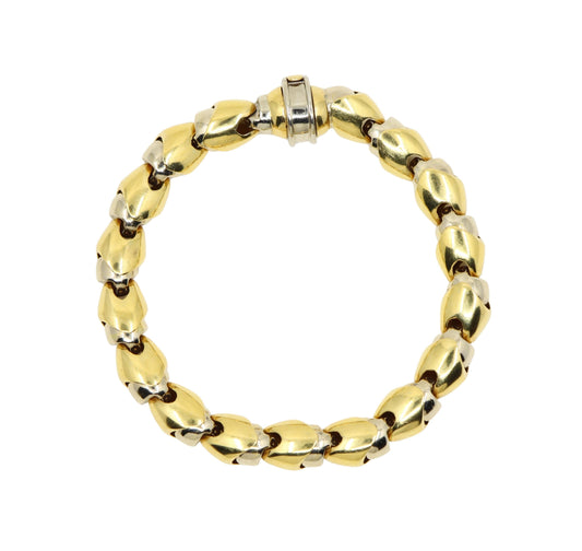 BARAKA 18K Yellow & White Gold Link Bracelet
