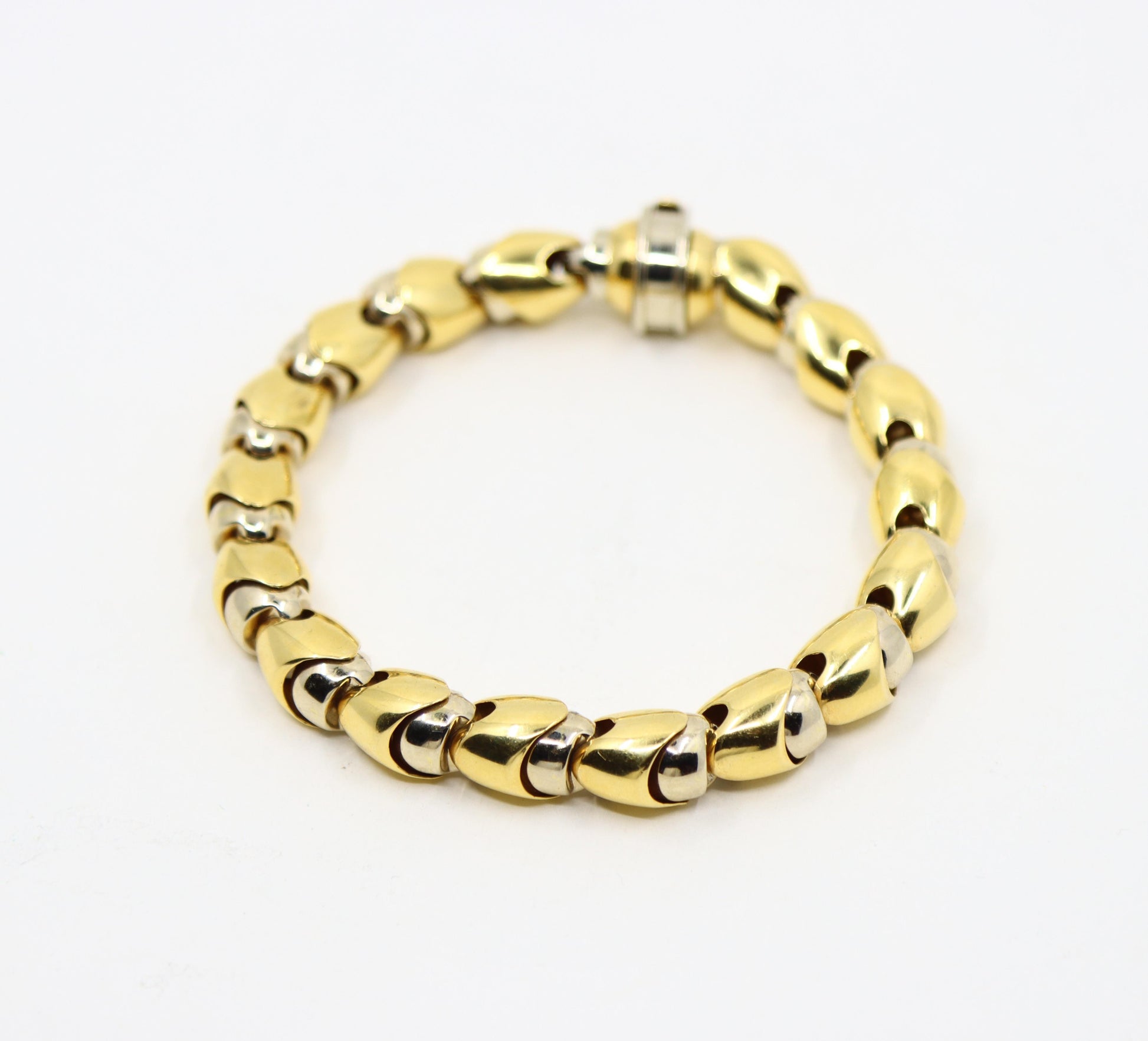 BARAKA 18K Yellow & White Gold Link Bracelet
