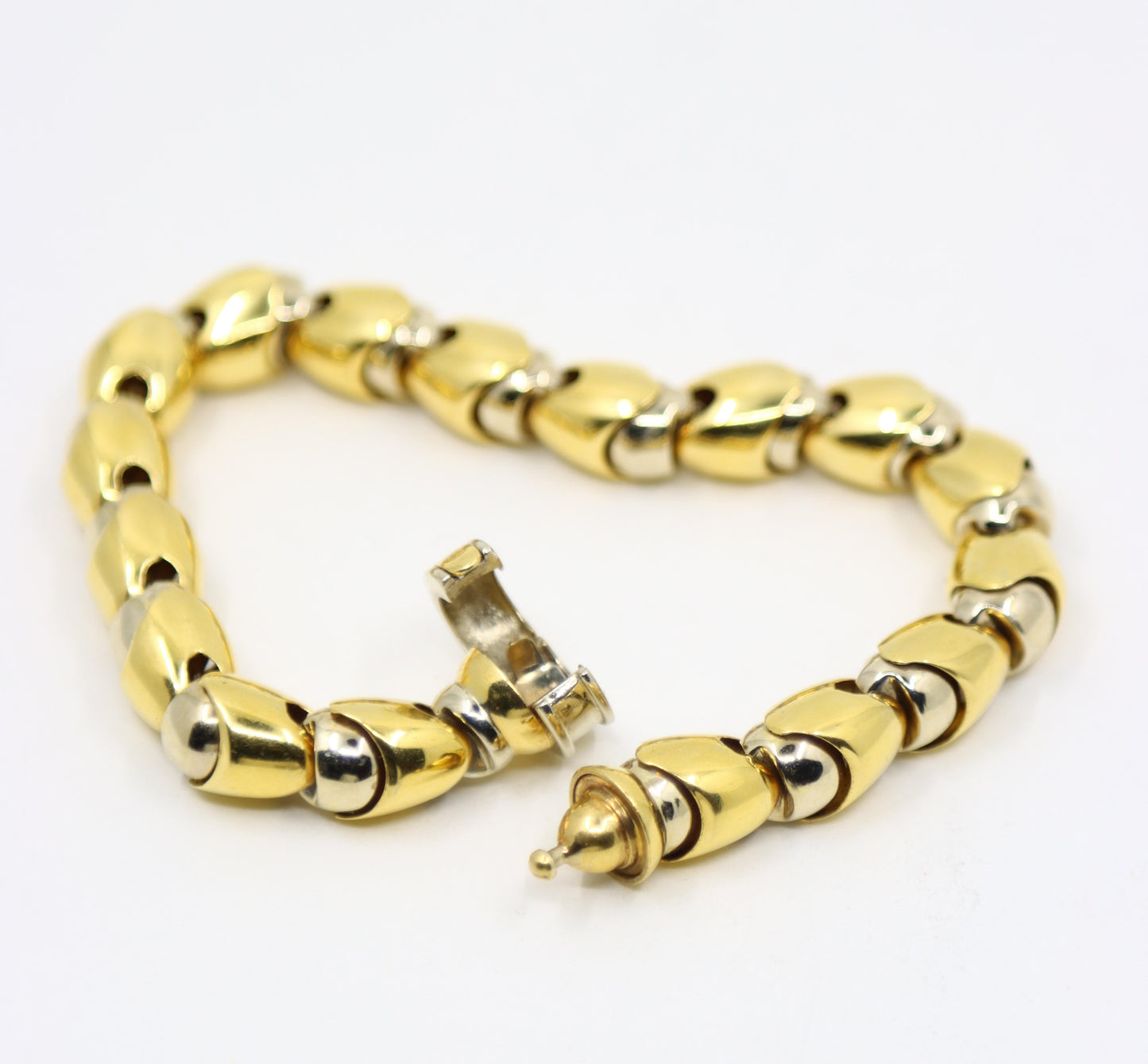 BARAKA 18K Yellow & White Gold Link Bracelet