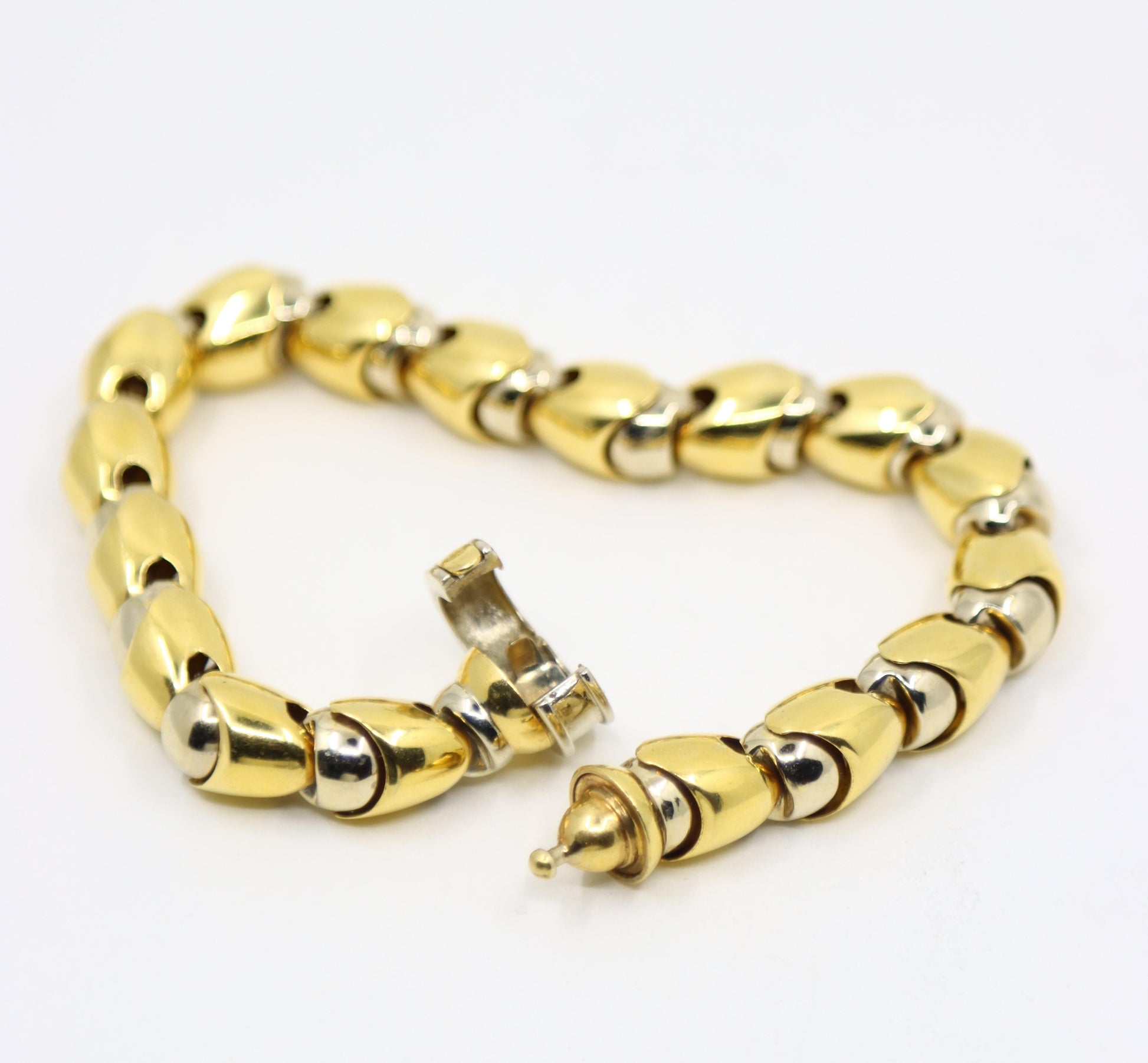 BARAKA 18K Yellow & White Gold Link Bracelet