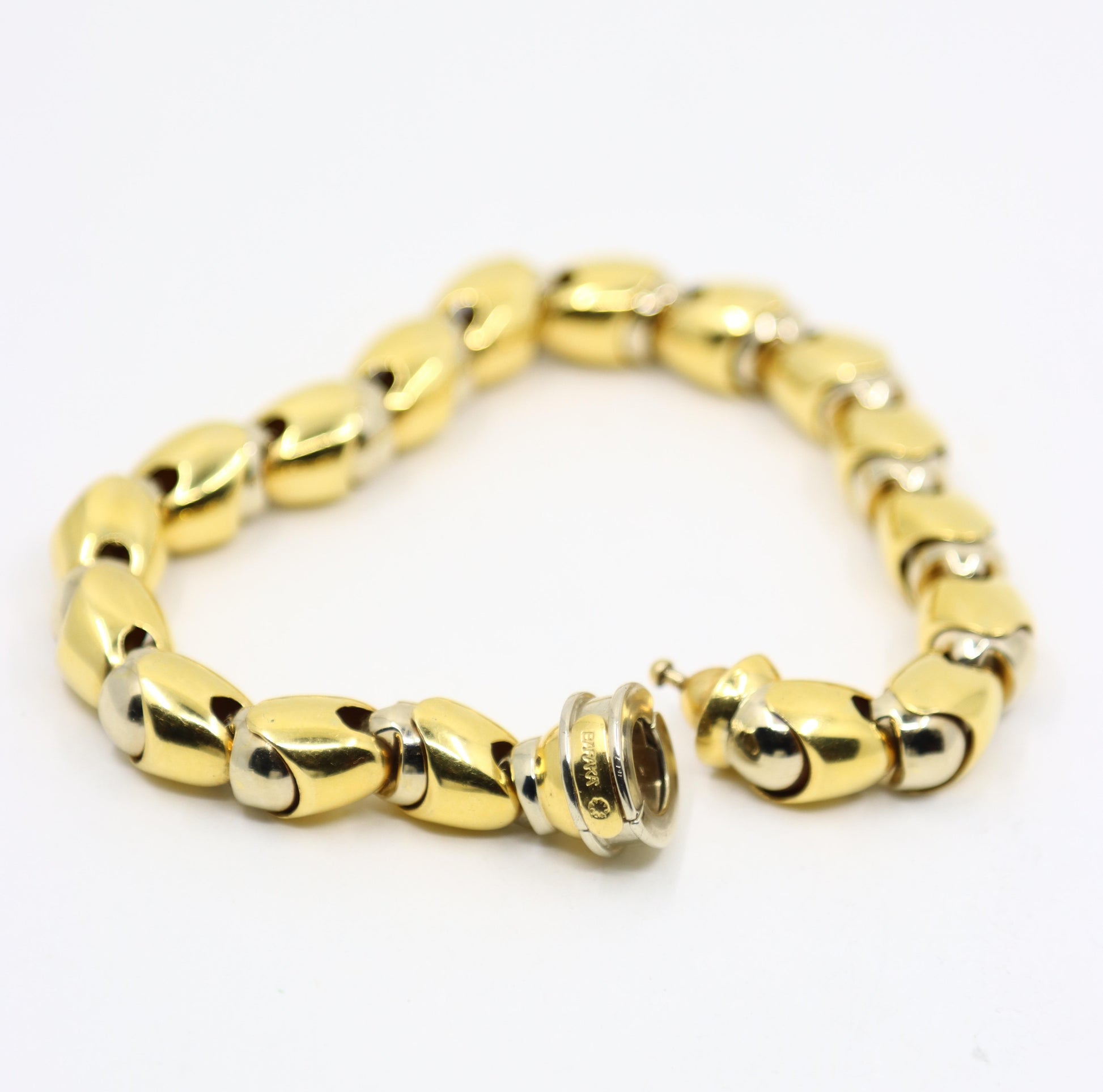 BARAKA 18K Yellow & White Gold Link Bracelet
