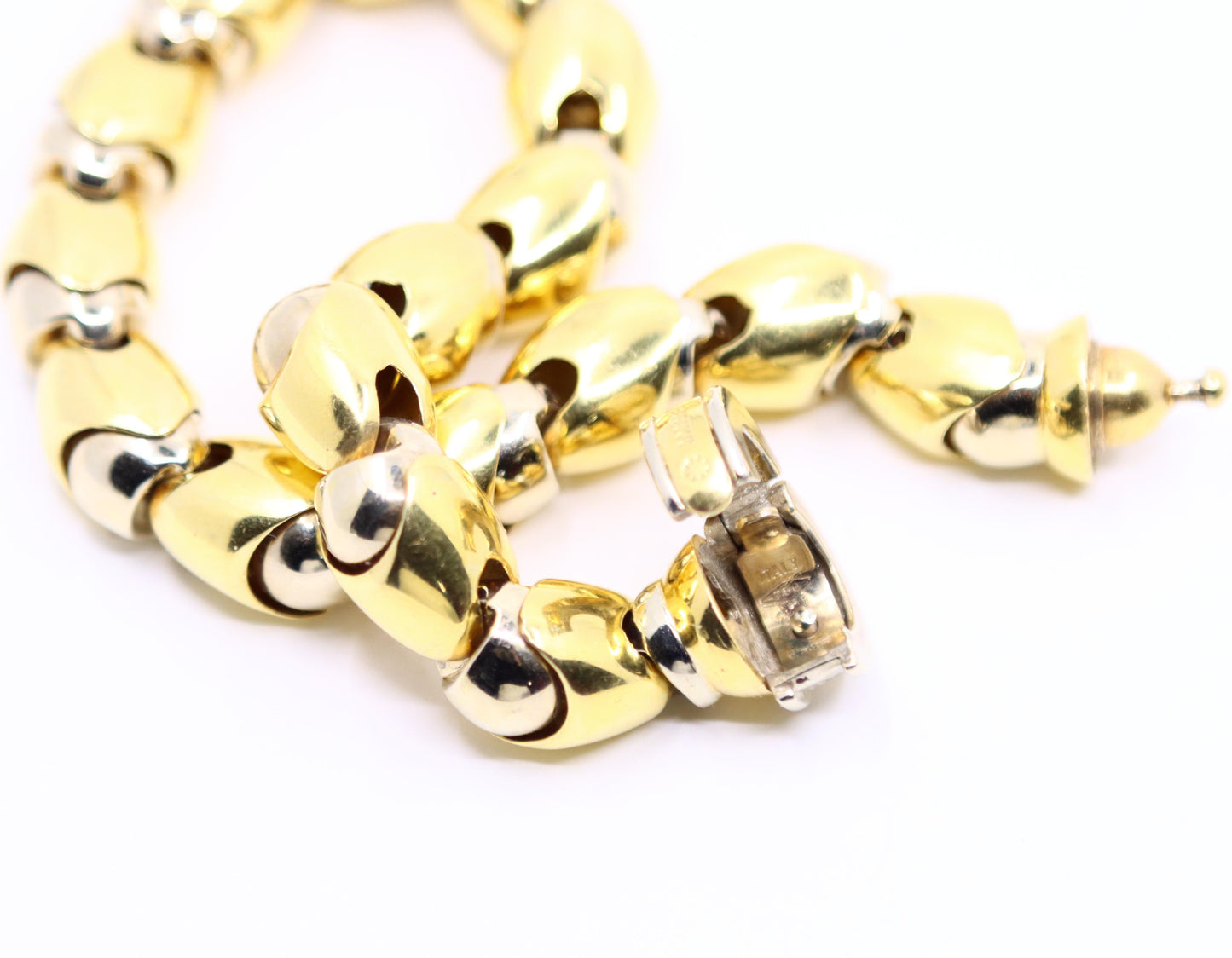 BARAKA 18K Yellow & White Gold Link Bracelet