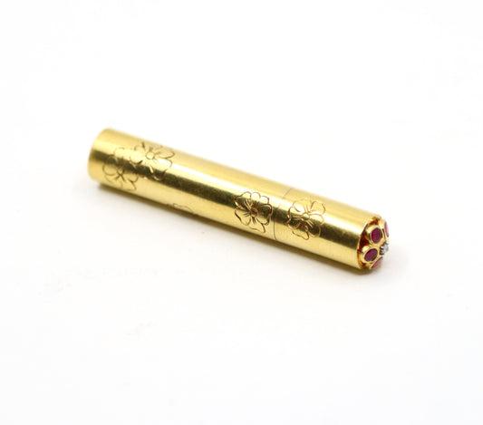 Vintage Van Cleef & Arpels 18k Gold Ruby and Diamond Perfume Bottle