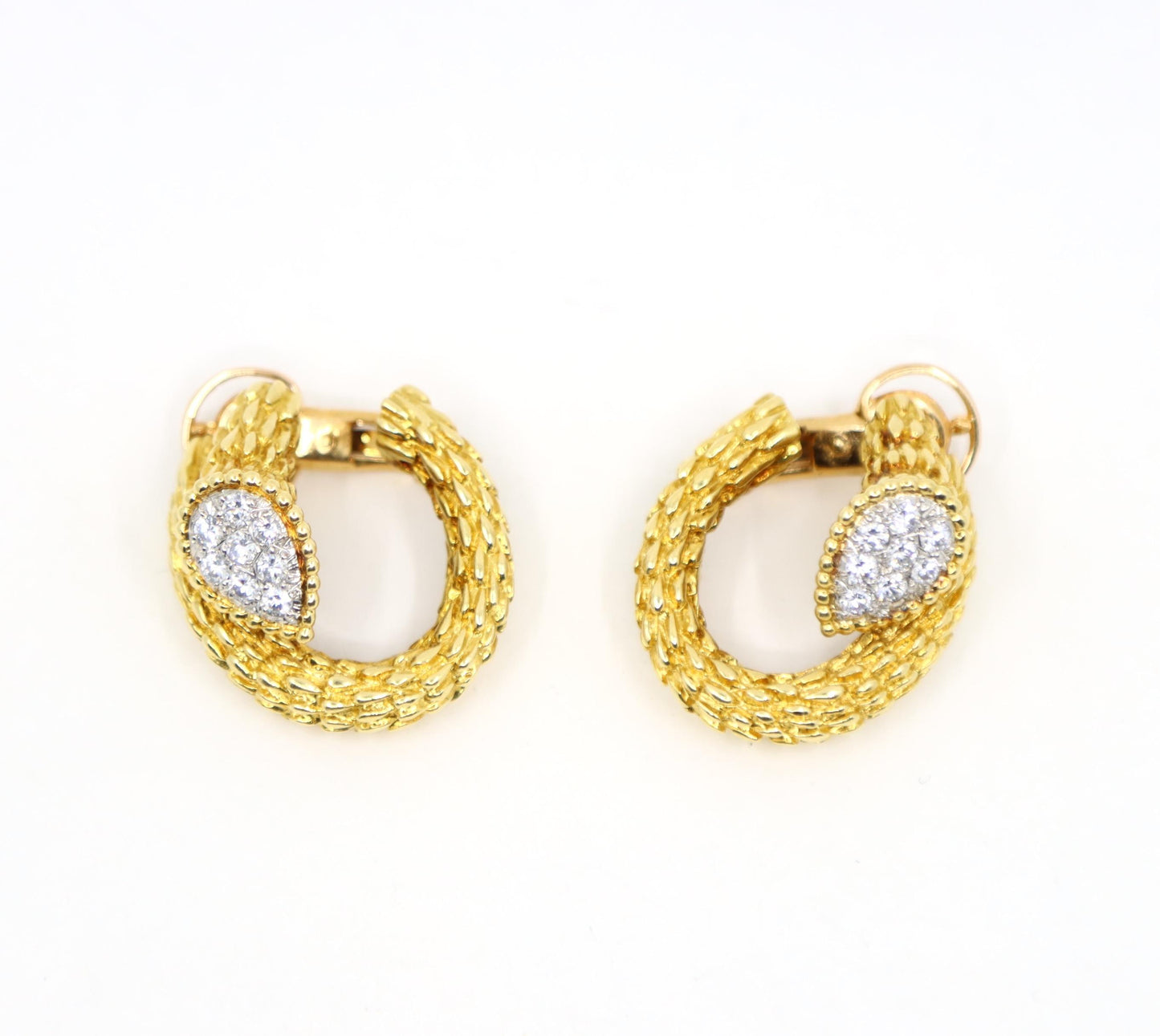 Boucheron 18K Gold Diamonds "Serpent Boheme" Earrings