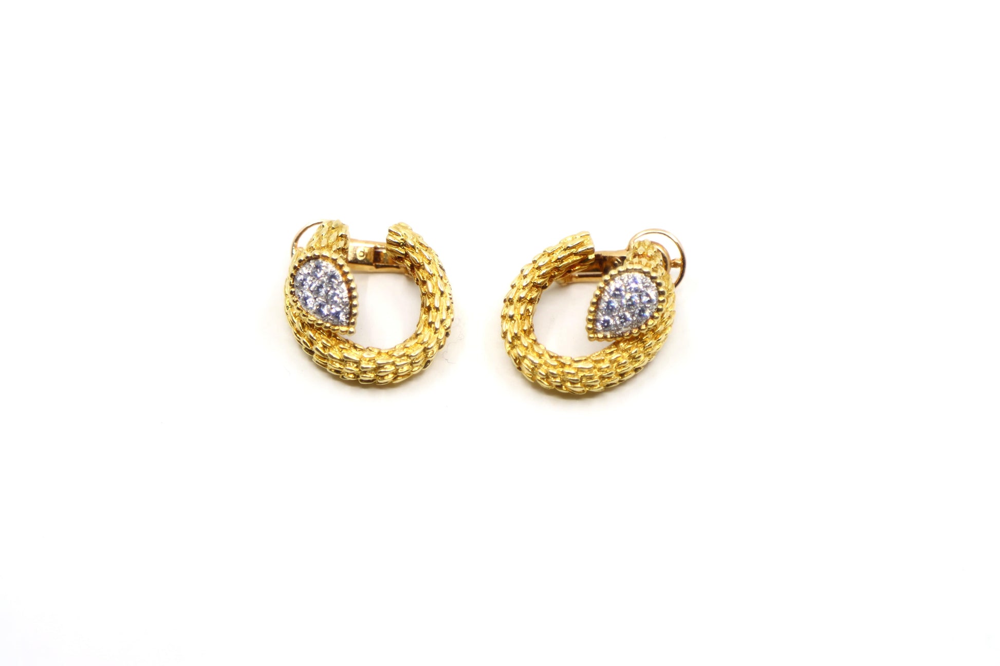 Boucheron 18K Gold Diamonds "Serpent Boheme" Earrings