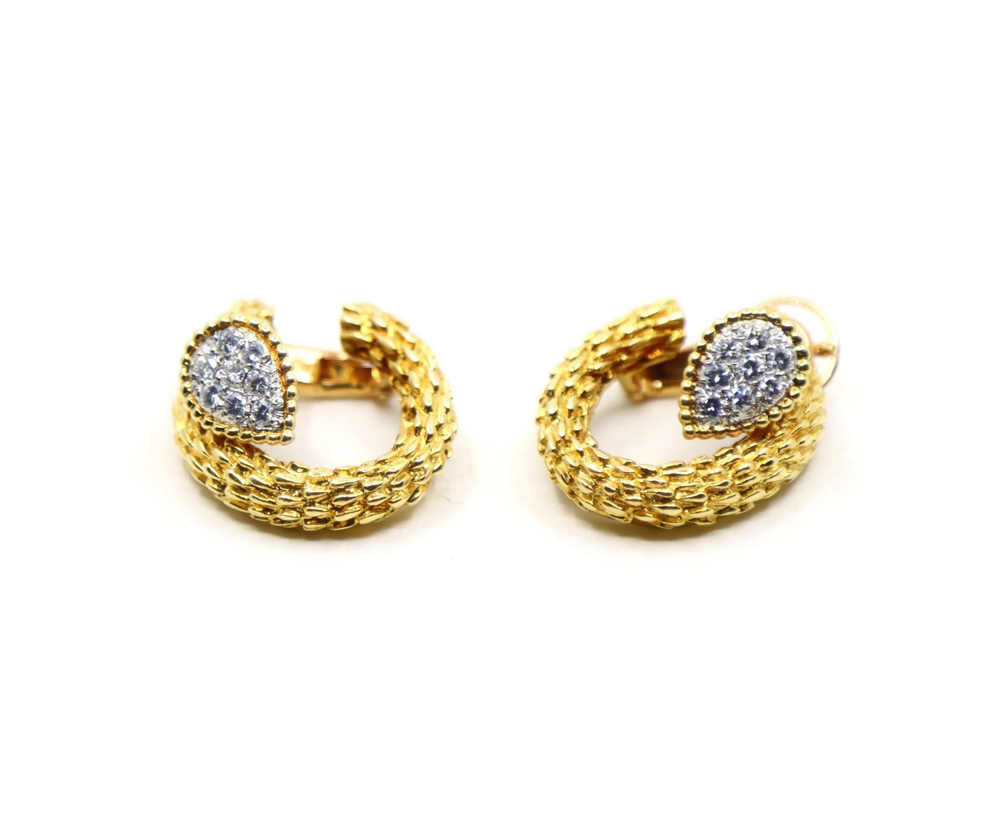 Boucheron 18K Gold Diamonds "Serpent Boheme" Earrings