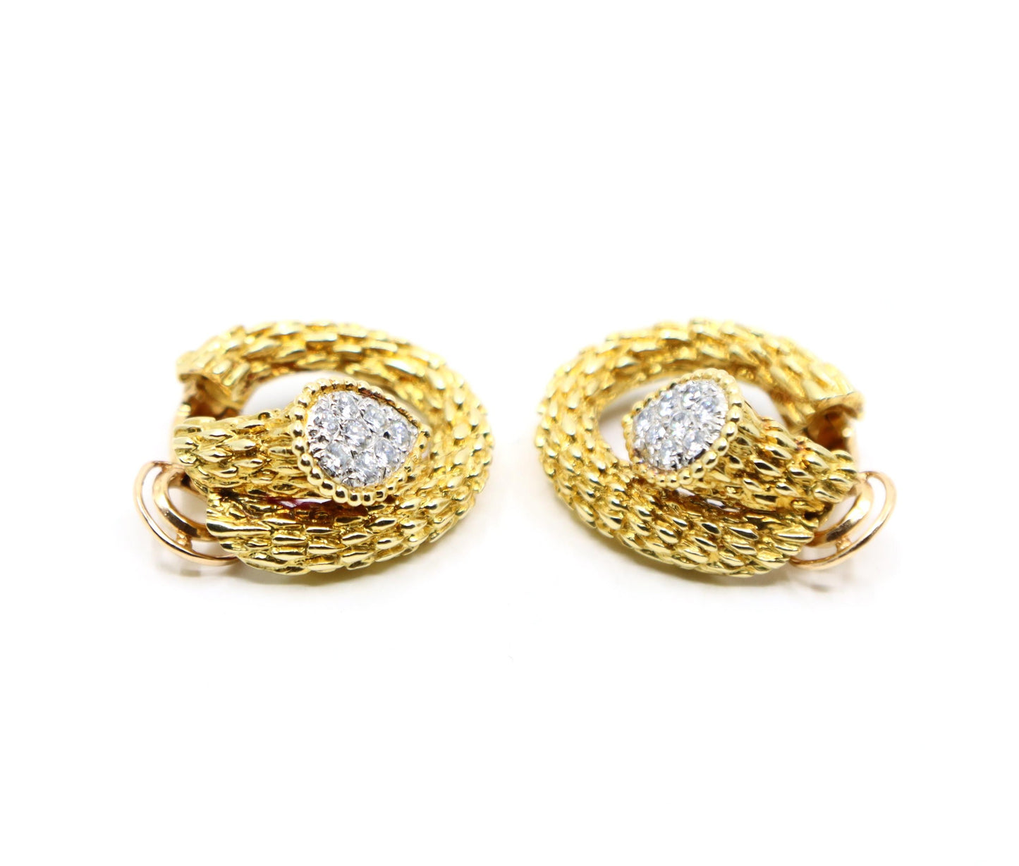 Boucheron 18K Gold Diamonds "Serpent Boheme" Earrings