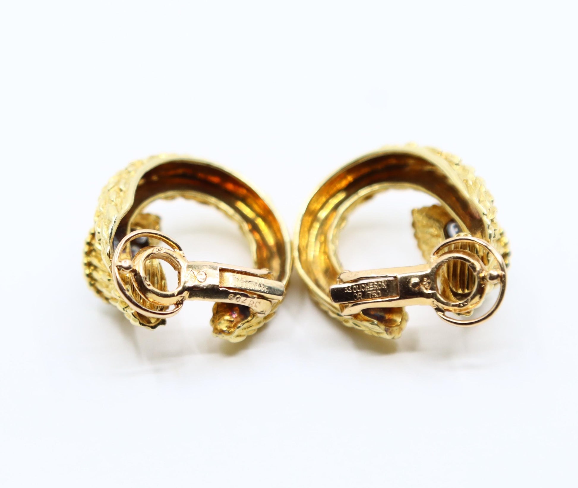 Boucheron 18K Gold Diamonds "Serpent Boheme" Earrings