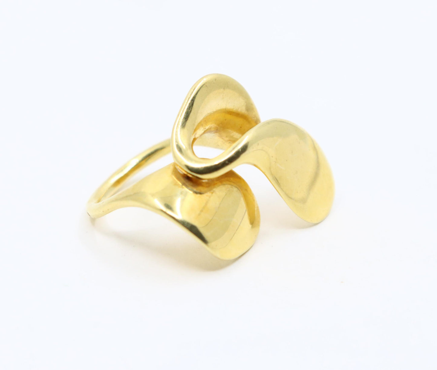 Alain Duclos 18K Gold Designer Asymmetric Ring