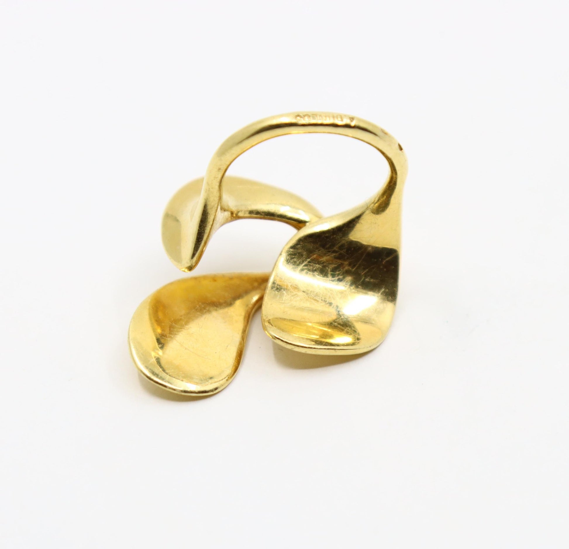 Alain Duclos 18K Gold Designer Asymmetric Ring