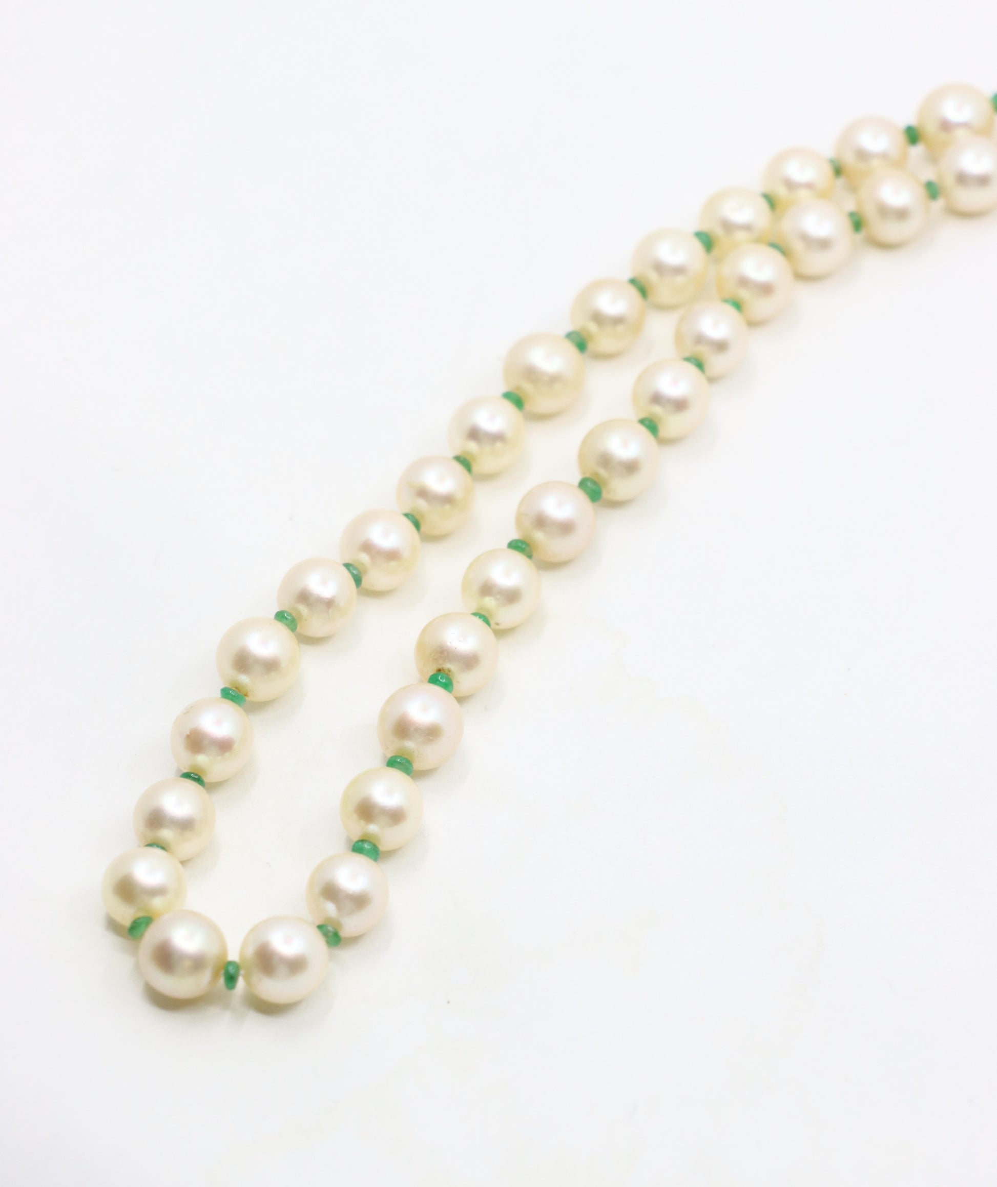 Vintage 14K Gold Pearl Long Necklace