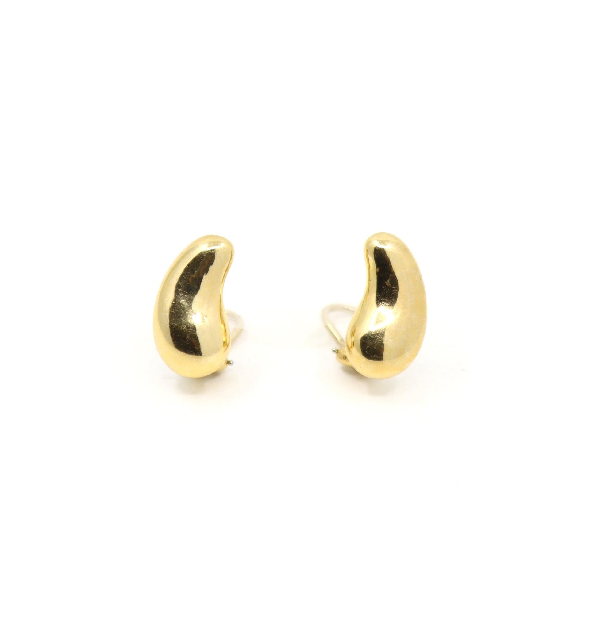 Tiffany & Co Elsa Peretti 18K Gold Bean Earrings