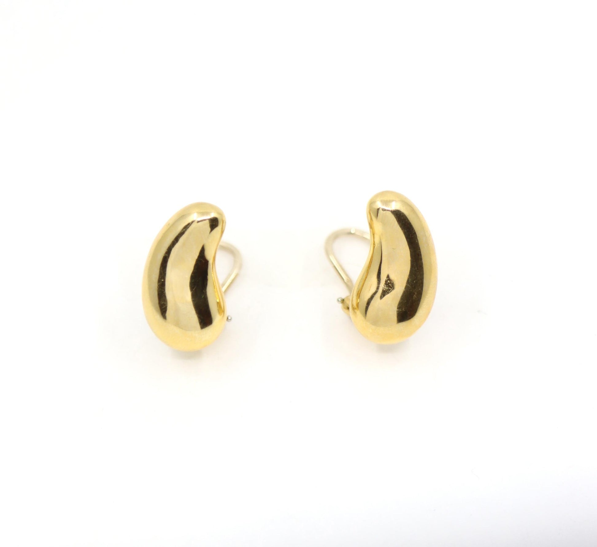 Tiffany & Co Elsa Peretti 18K Gold Bean Earrings