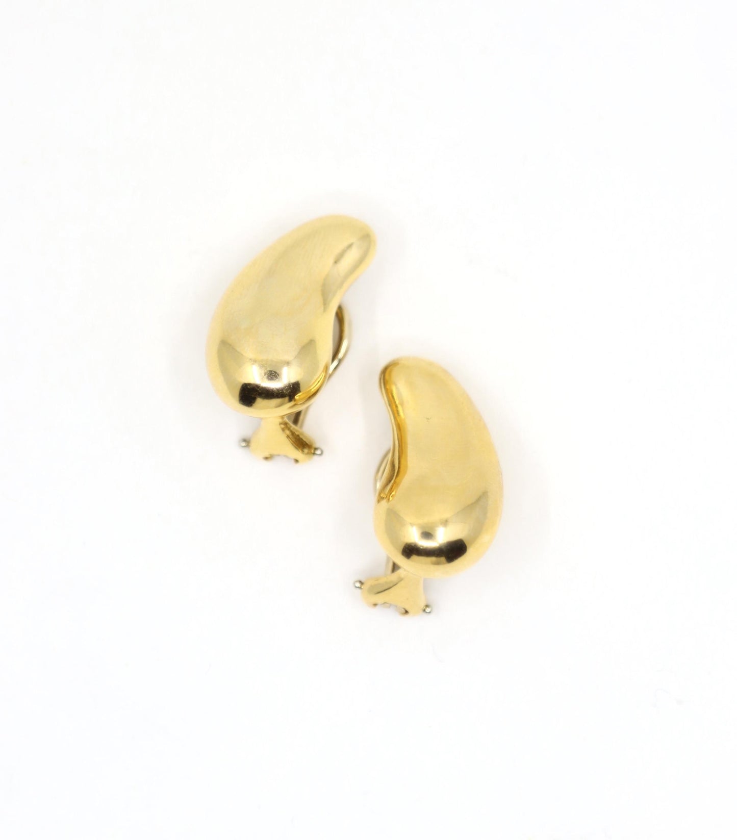 Tiffany & Co Elsa Peretti 18K Gold Bean Earrings