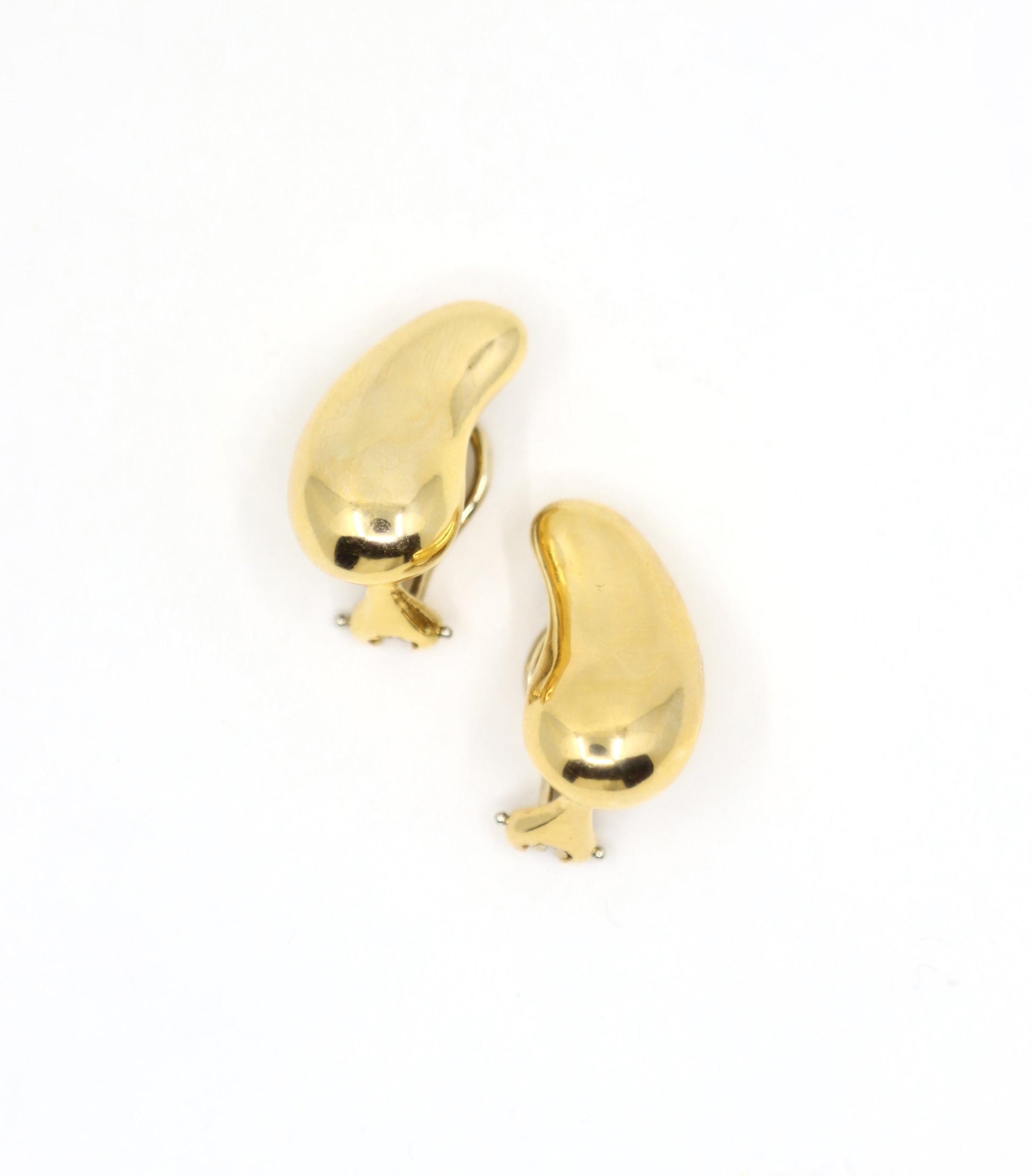 Tiffany & Co Elsa Peretti 18K Gold Bean Earrings