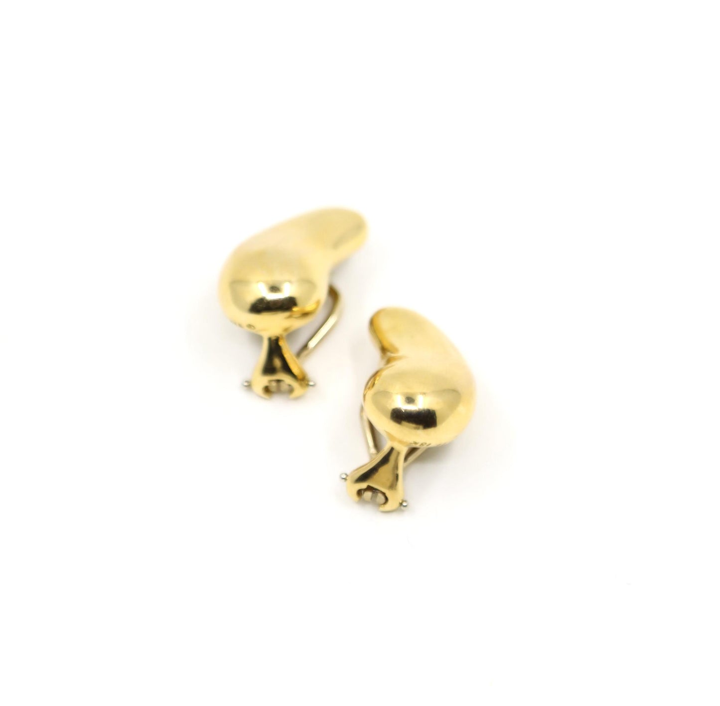 Tiffany & Co Elsa Peretti 18K Gold Bean Earrings